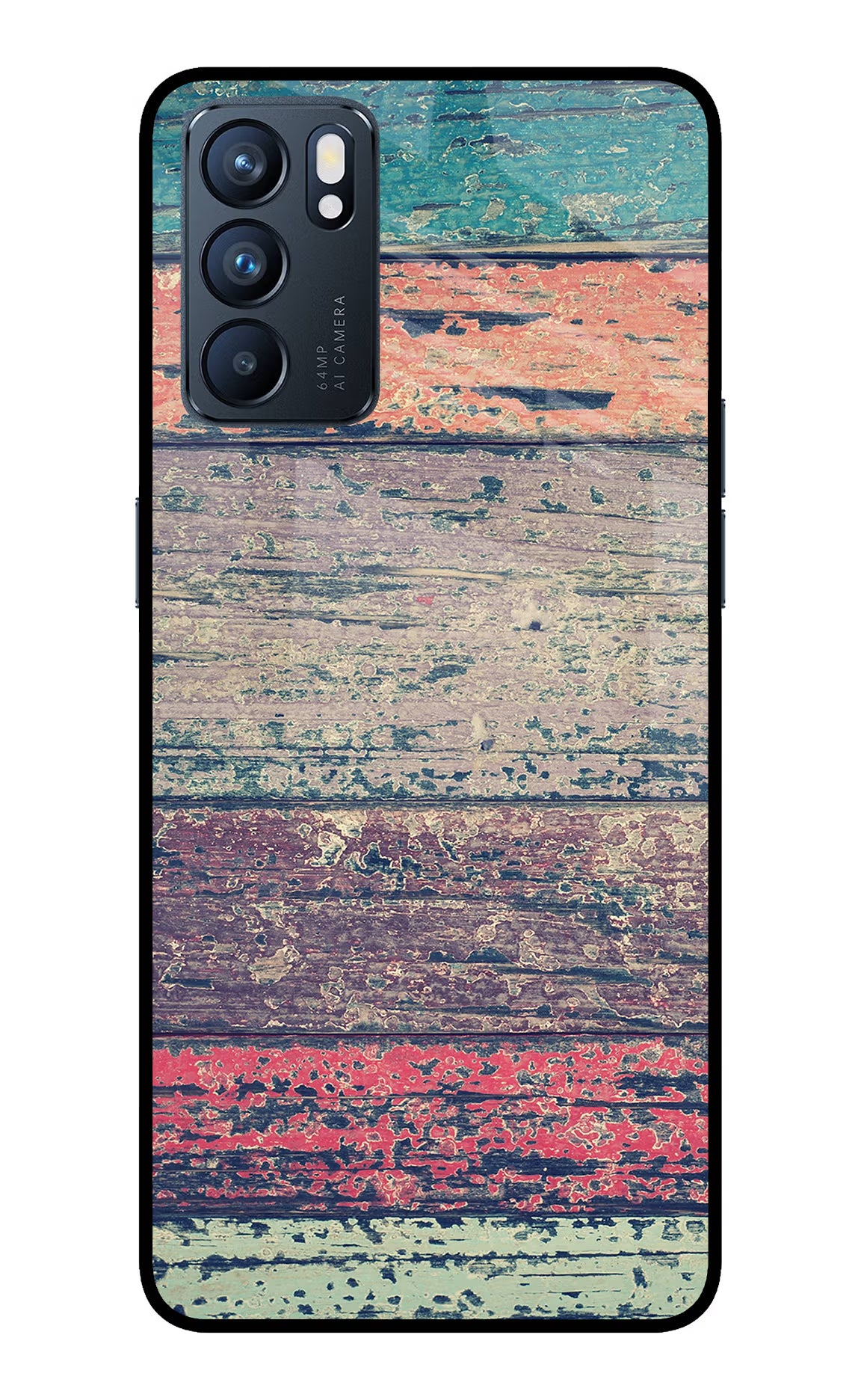 Colourful Wall Oppo Reno6 5G Back Cover - Colourful Wall Oppo Reno6 5G Glass Case Back Cover by Casekaro Colourful Wall Oppo Reno6 5G Glass Case Back Cover by Casekaro