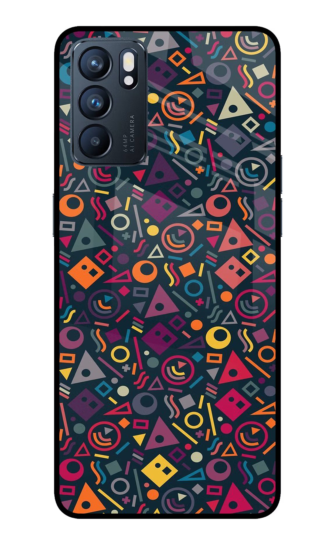 Geometric Abstract Oppo Reno6 5G Glass Case - Geometric Abstract Oppo Reno6 5G Glass Case Geometric Abstract Oppo Reno6 5G Glass Case