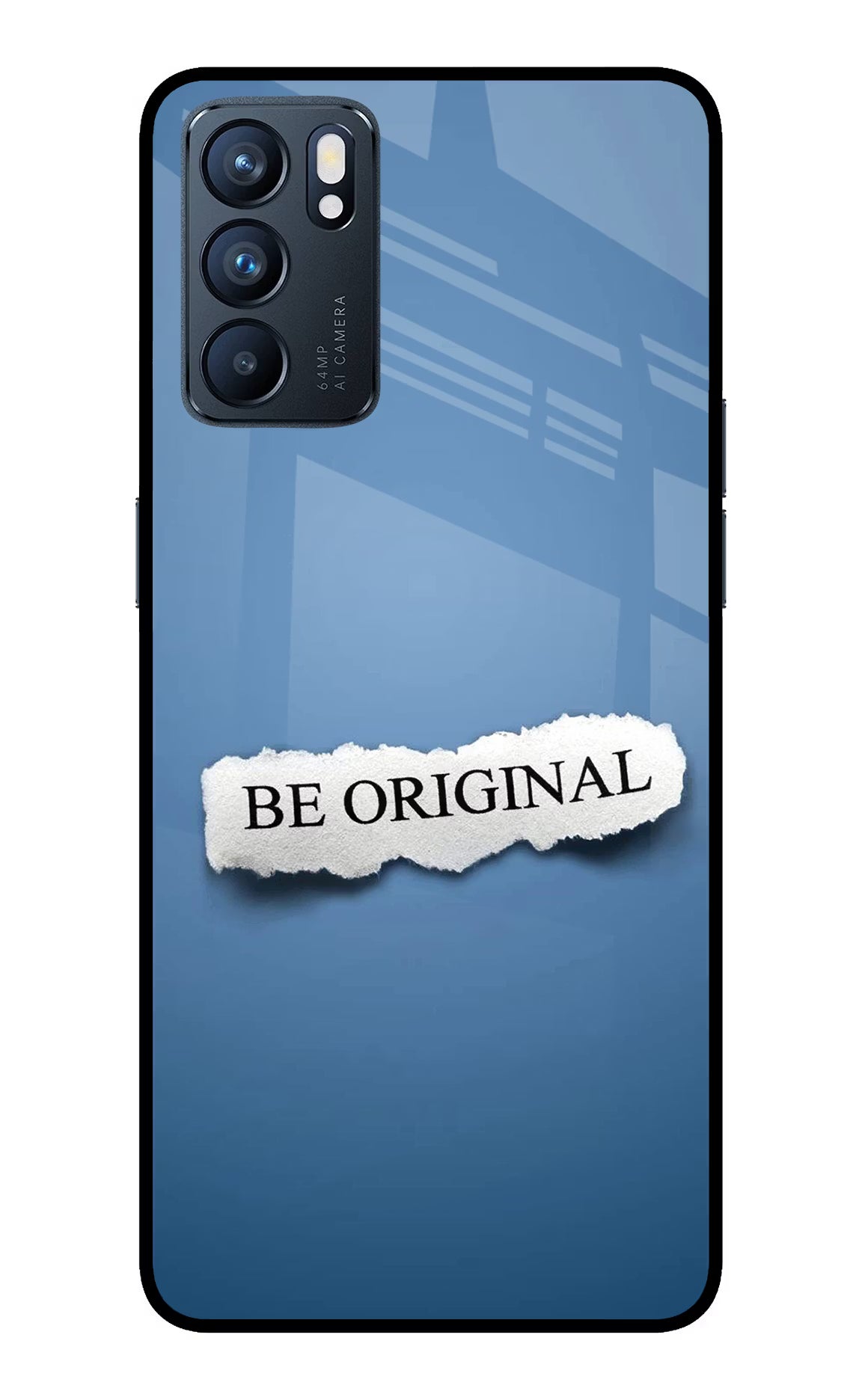 Be Original Oppo Reno6 5G Back Cover - Be Original Oppo Reno6 5G Glass Case Back Cover by Casekaro Be Original Oppo Reno6 5G Glass Case Back Cover by Casekaro