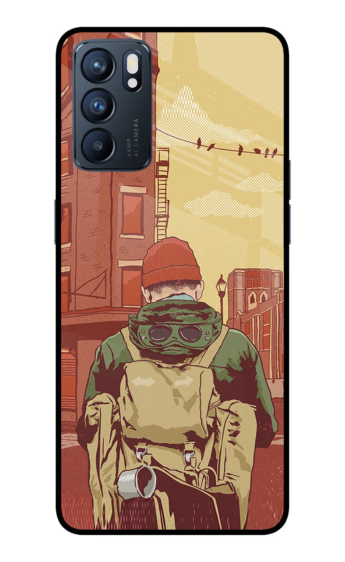 Adventurous Oppo Reno6 5G Back Cover - Adventurous Oppo Reno6 5G Glass Case Back Cover by Casekaro Adventurous Oppo Reno6 5G Glass Case Back Cover by Casekaro