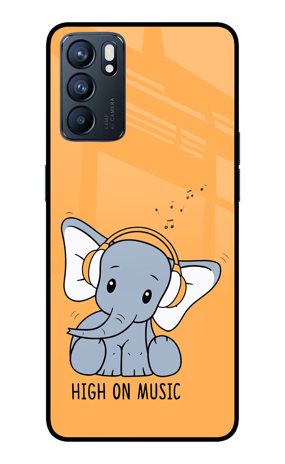 High On Music Oppo Reno6 5G Back Cover - High On Music Oppo Reno6 5G Glass Case Back Cover by Casekaro High On Music Oppo Reno6 5G Glass Case Back Cover by Casekaro