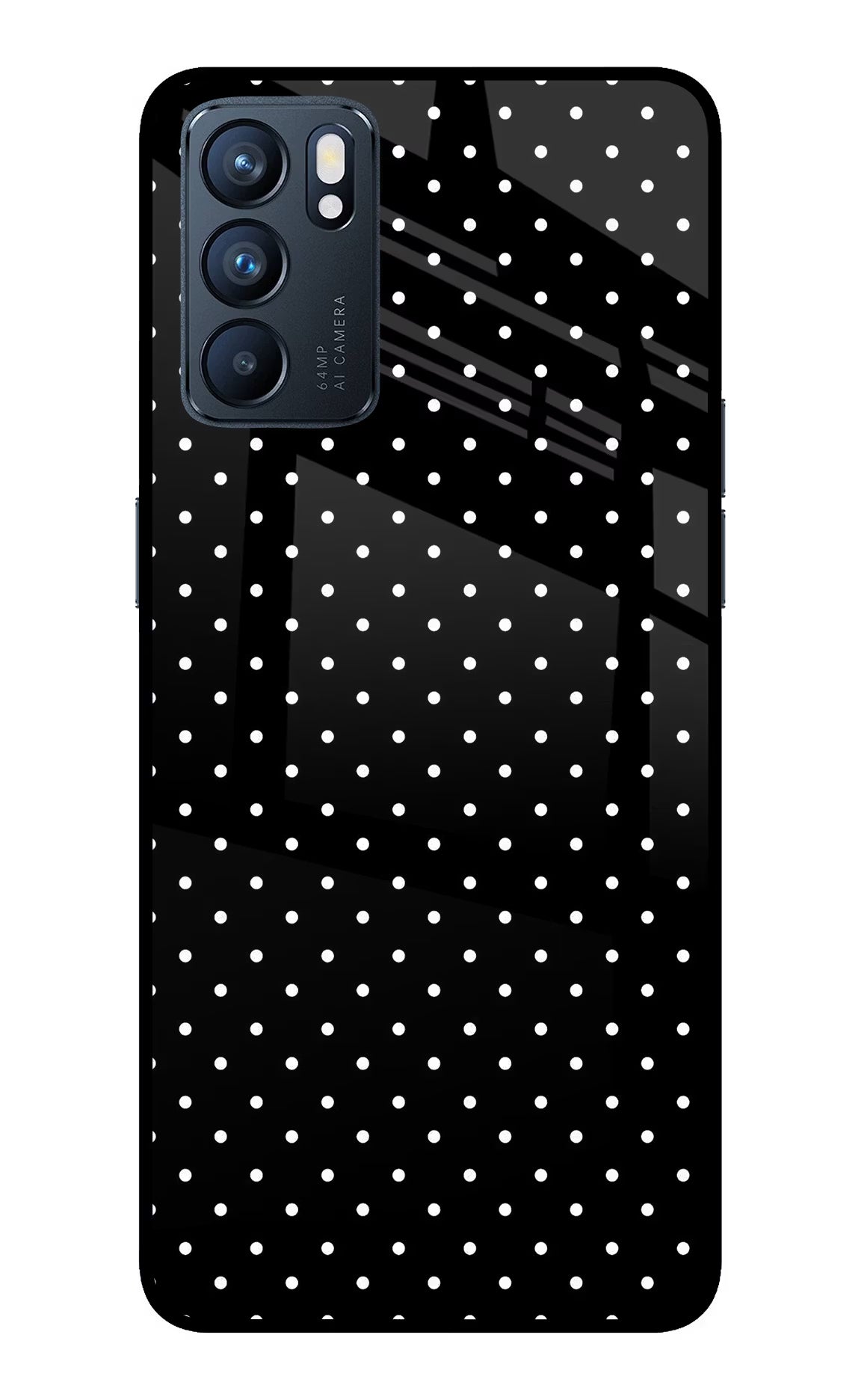 White Dots Oppo Reno6 5G Glass Case - White Dots Oppo Reno6 5G Glass Case White Dots Oppo Reno6 5G Glass Case
