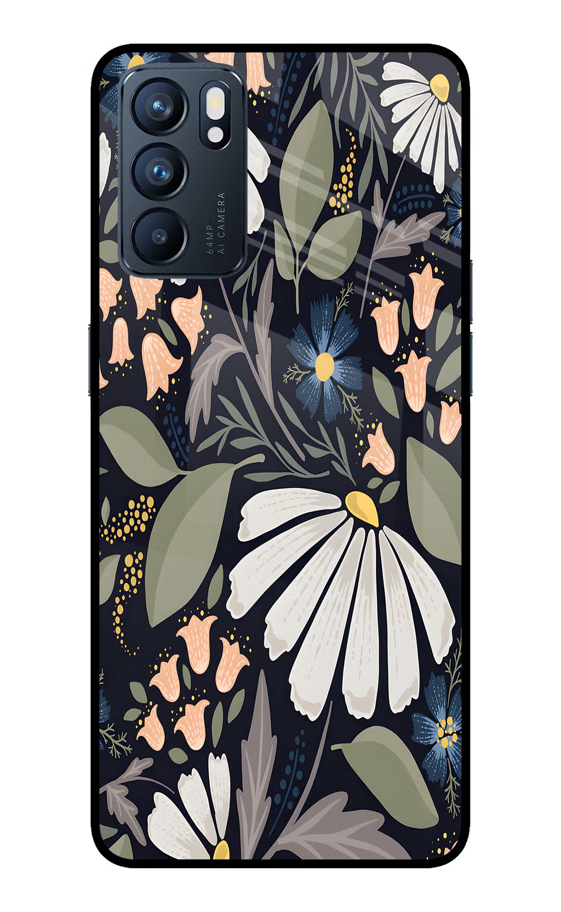 Flowers Art Oppo Reno6 5G Glass Case - Flowers Art Oppo Reno6 5G Glass Case Flowers Art Oppo Reno6 5G Glass Case