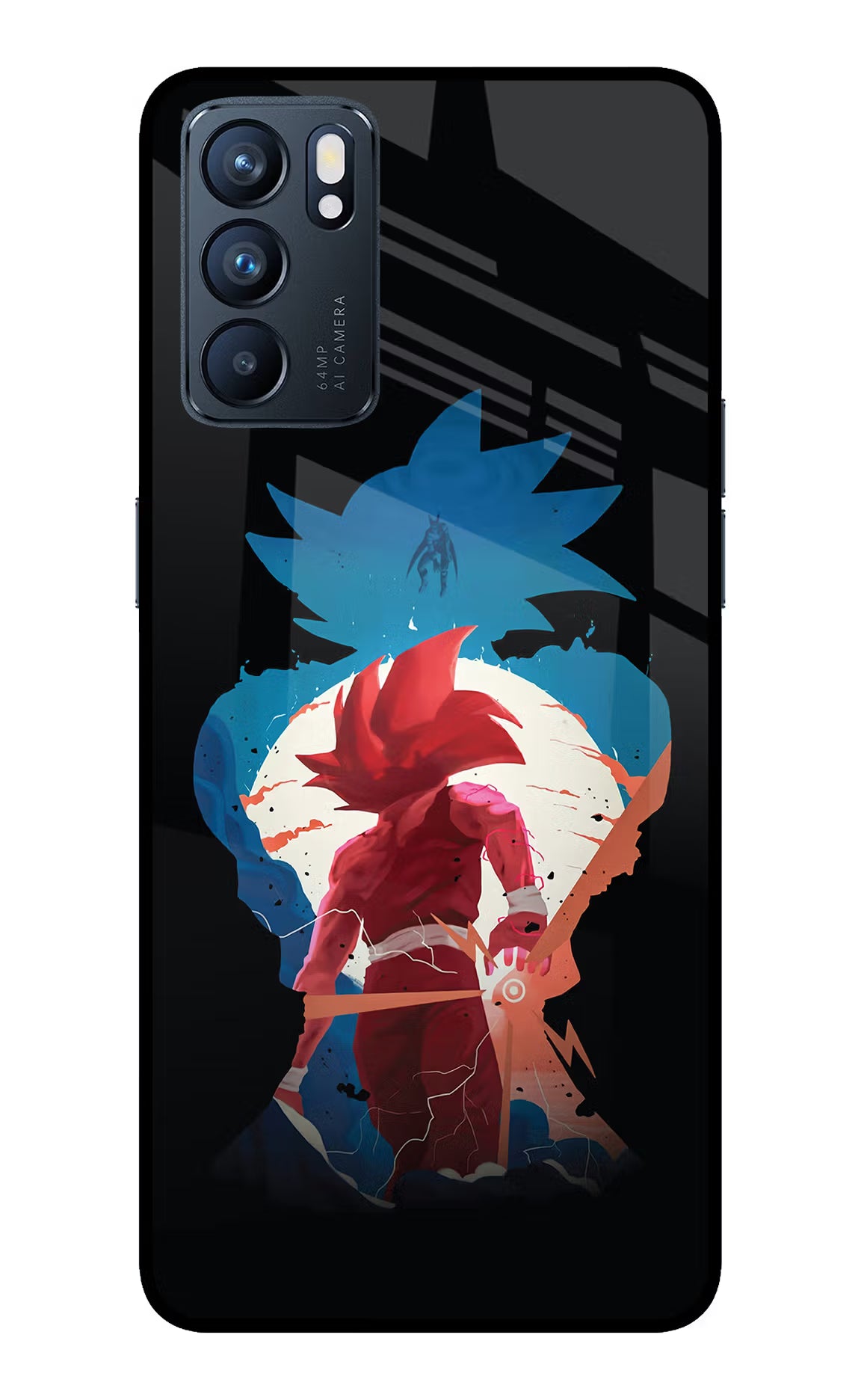 Goku Oppo Reno6 5G Back Cover - Goku Oppo Reno6 5G Glass Case Back Cover by Casekaro Goku Oppo Reno6 5G Glass Case Back Cover by Casekaro
