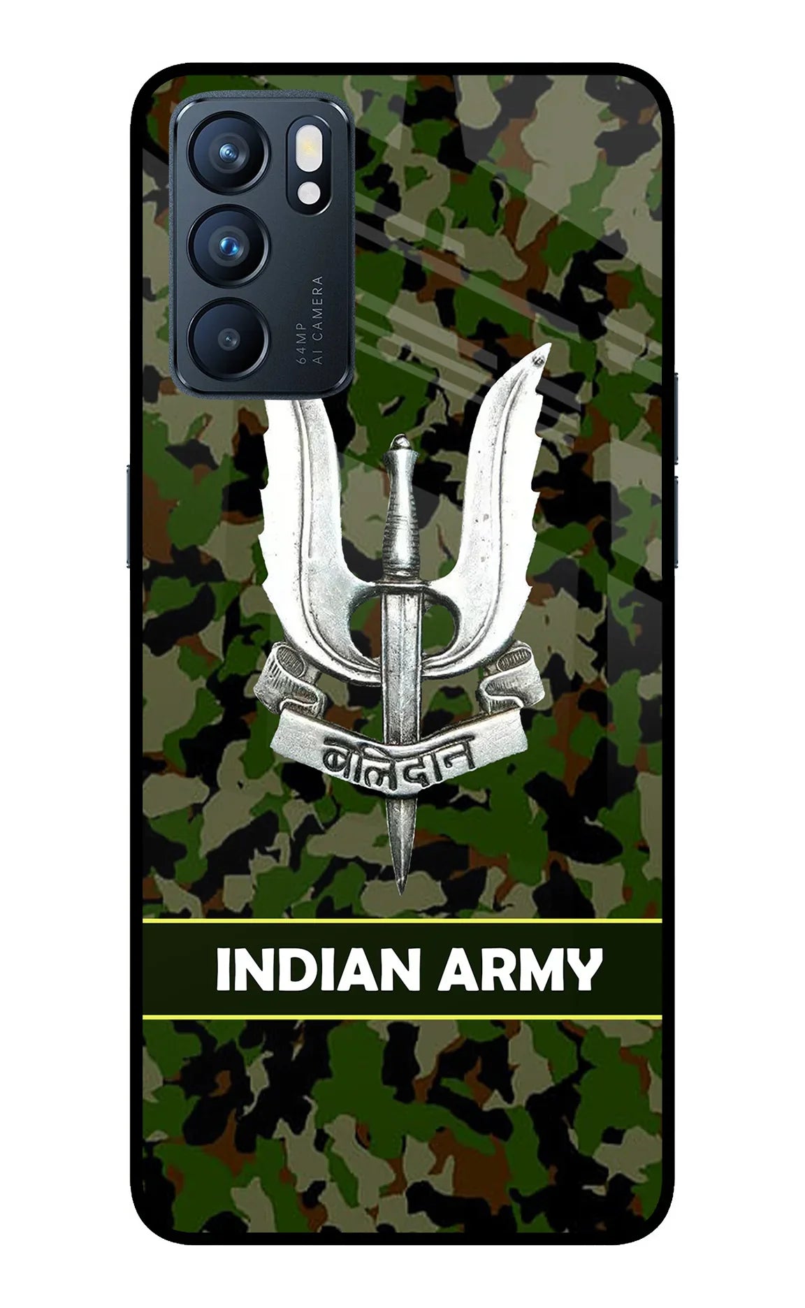 Balidan Indian Logo Oppo Reno6 5G Glass Case - Balidan Indian Logo Oppo Reno6 5G Glass Case Balidan Indian Logo Oppo Reno6 5G Glass Case