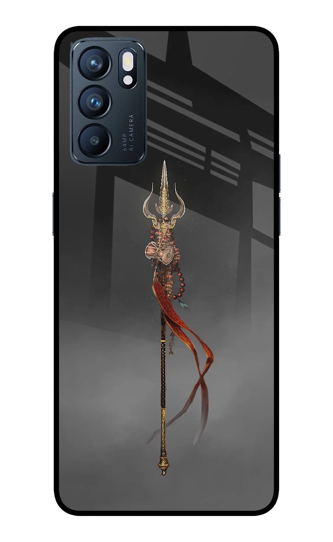 Shiv Trishul Oppo Reno6 5G Glass Case - Shiv Trishul Oppo Reno6 5G Glass Case Shiv Trishul Oppo Reno6 5G Glass Case
