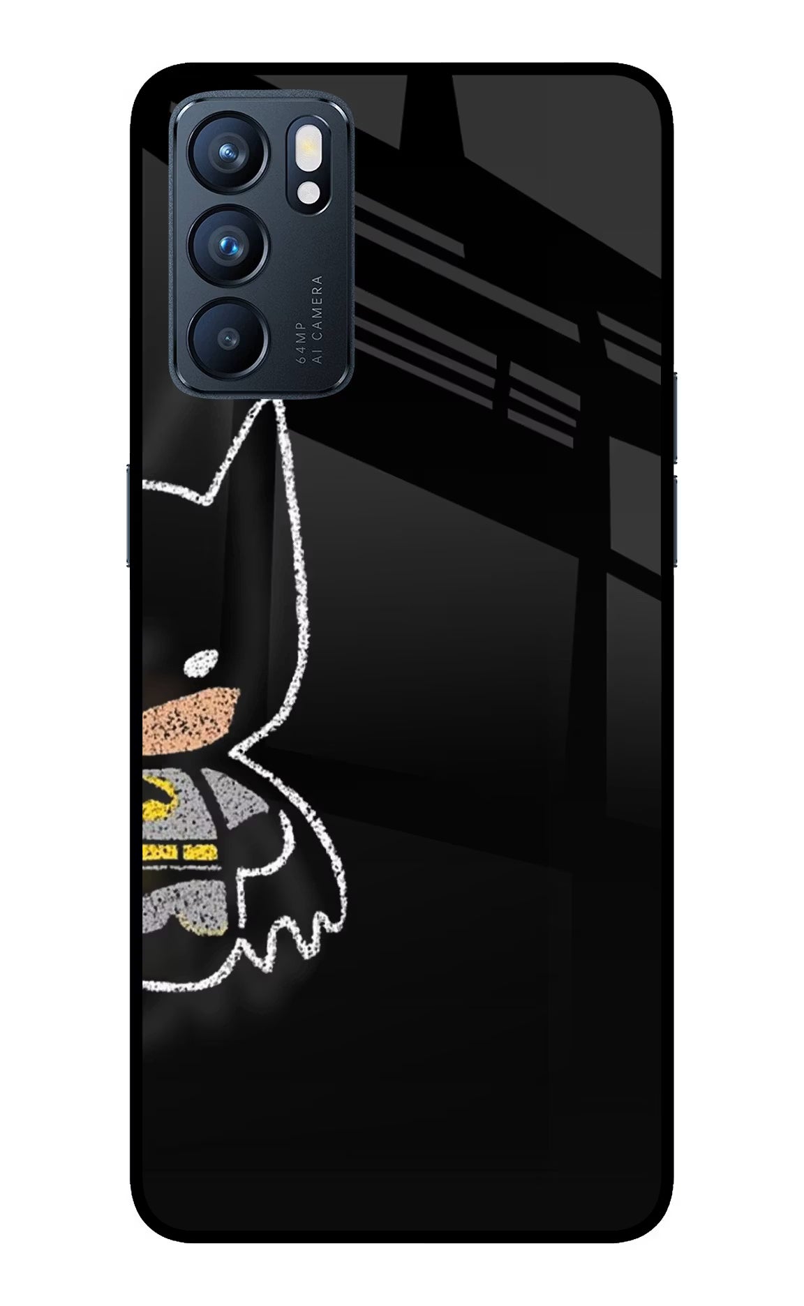 Bat Kitty Oppo Reno6 5G Glass Case - Bat Kitty Oppo Reno6 5G Glass Case Bat Kitty Oppo Reno6 5G Glass Case