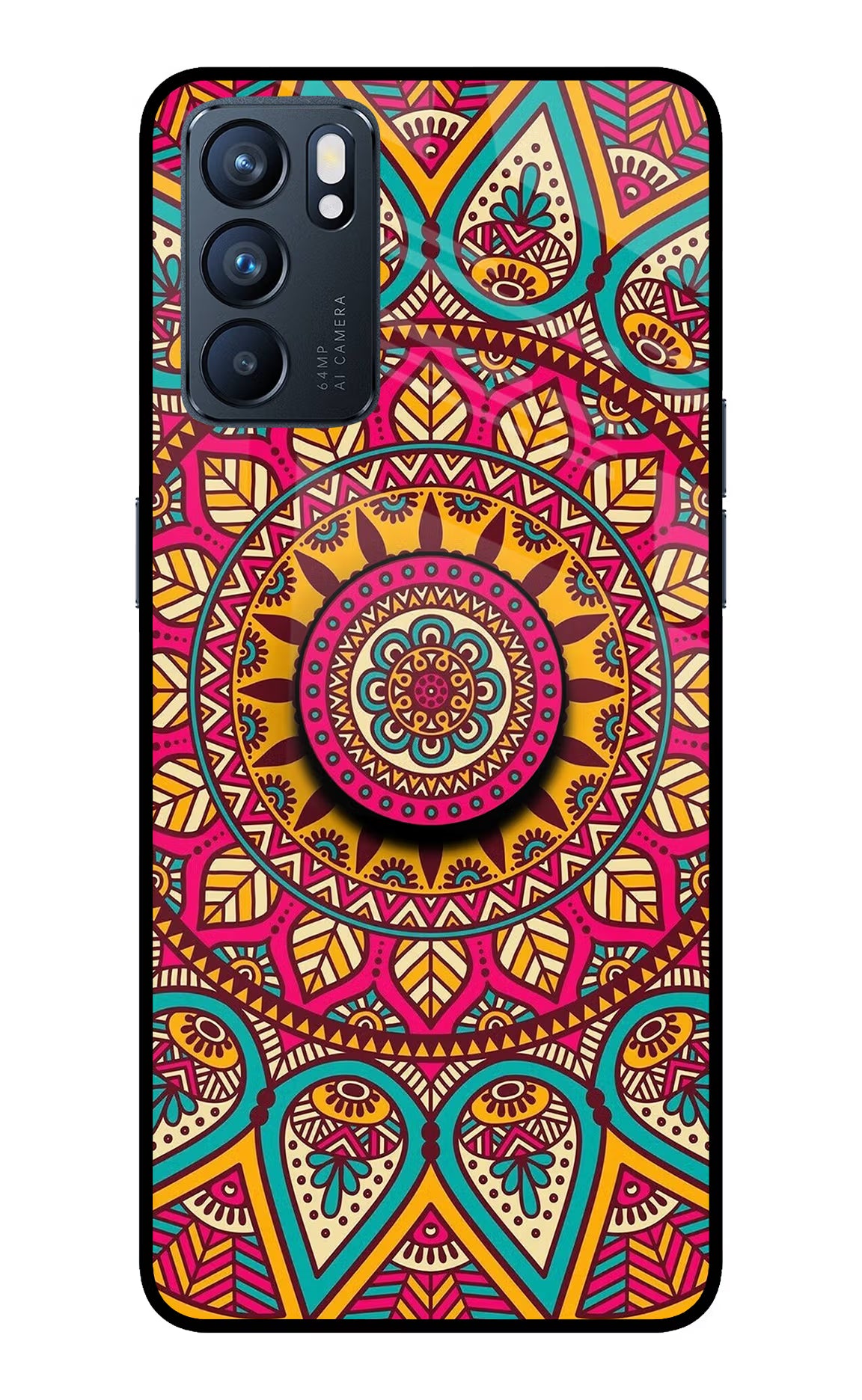Mandala Oppo Reno6 5G Pop Case - Mandala Oppo Reno6 5G Pop Case by Casekaro Mandala Oppo Reno6 5G Pop Case by Casekaro