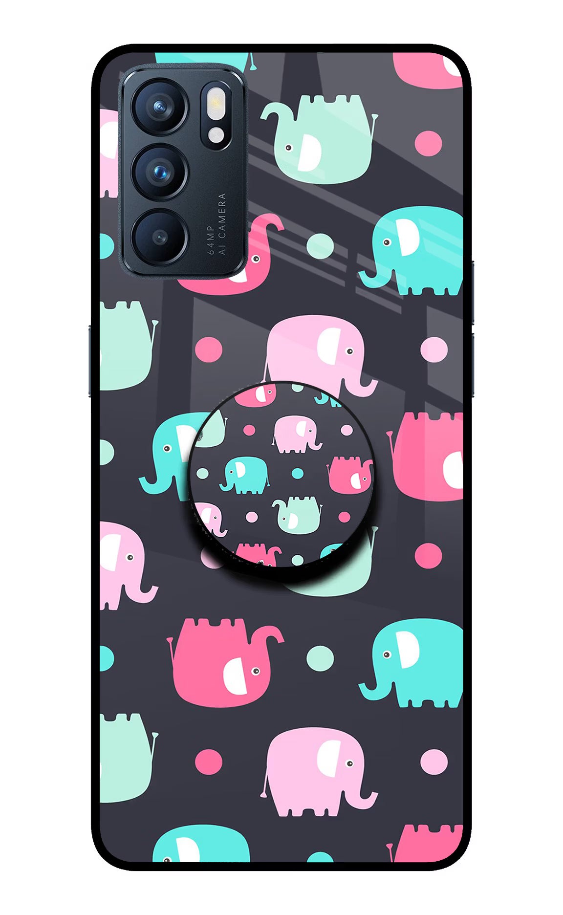 Baby Elephants Oppo Reno6 5G Glass Case - Baby Elephants Oppo Reno6 5G Glass Case Baby Elephants Oppo Reno6 5G Glass Case