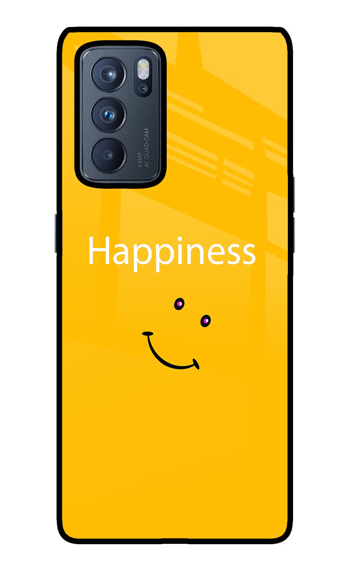 Happiness With Smiley Oppo Reno6 Pro 5G Glass Case - Happiness With Smiley Oppo Reno6 Pro 5G Glass Case Happiness With Smiley Oppo Reno6 Pro 5G Glass Case