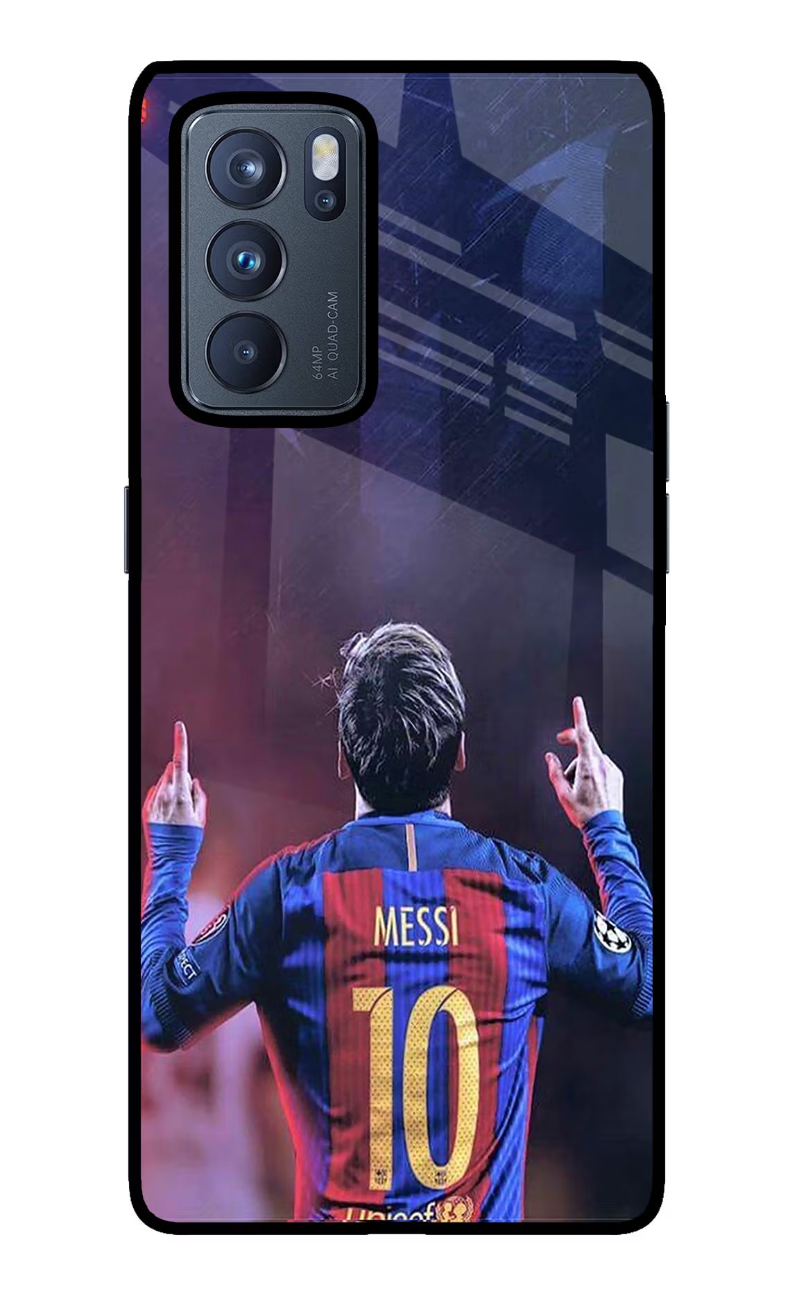 Messi Oppo Reno6 Pro 5G Back Cover - Messi Oppo Reno6 Pro 5G Glass Case Back Cover by Casekaro Messi Oppo Reno6 Pro 5G Glass Case Back Cover by Casekaro