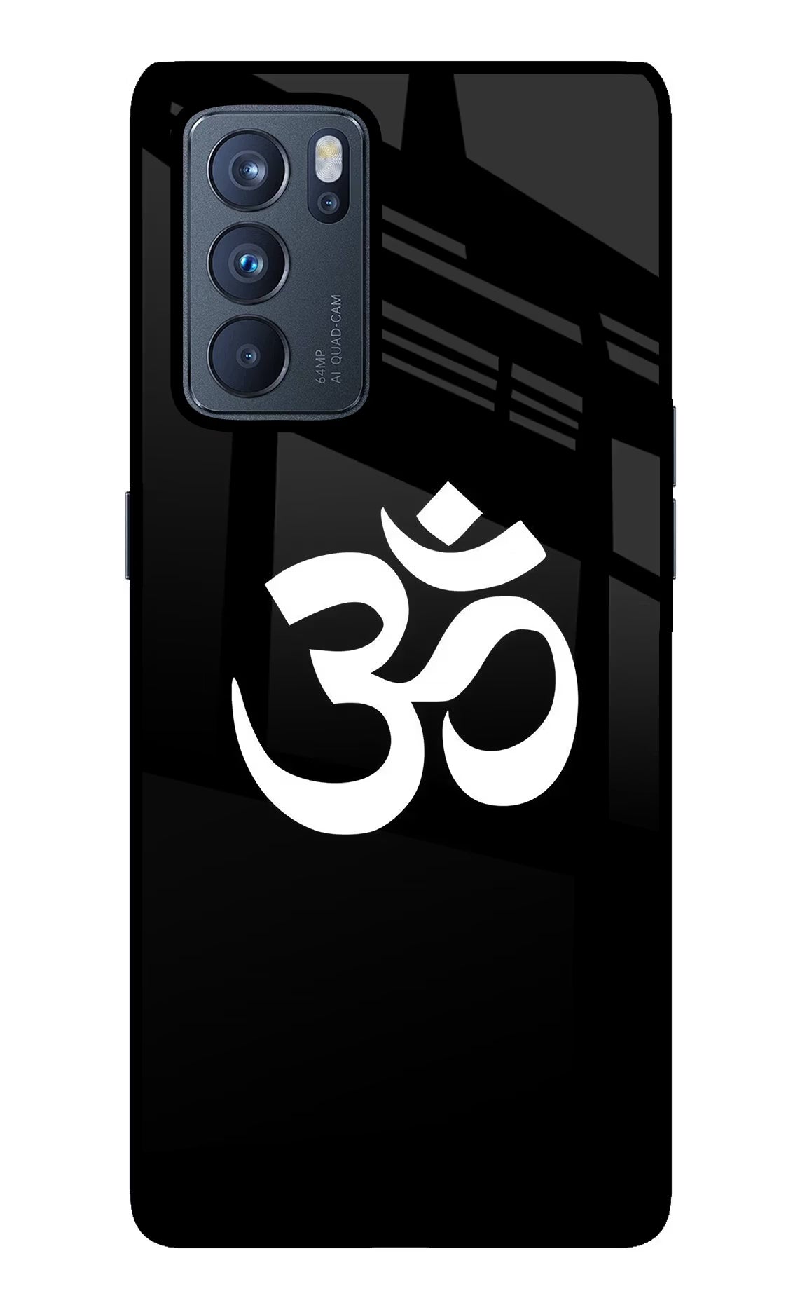 Om Oppo Reno6 Pro 5G Back Cover - Om Oppo Reno6 Pro 5G Glass Case Back Cover by Casekaro Om Oppo Reno6 Pro 5G Glass Case Back Cover by Casekaro
