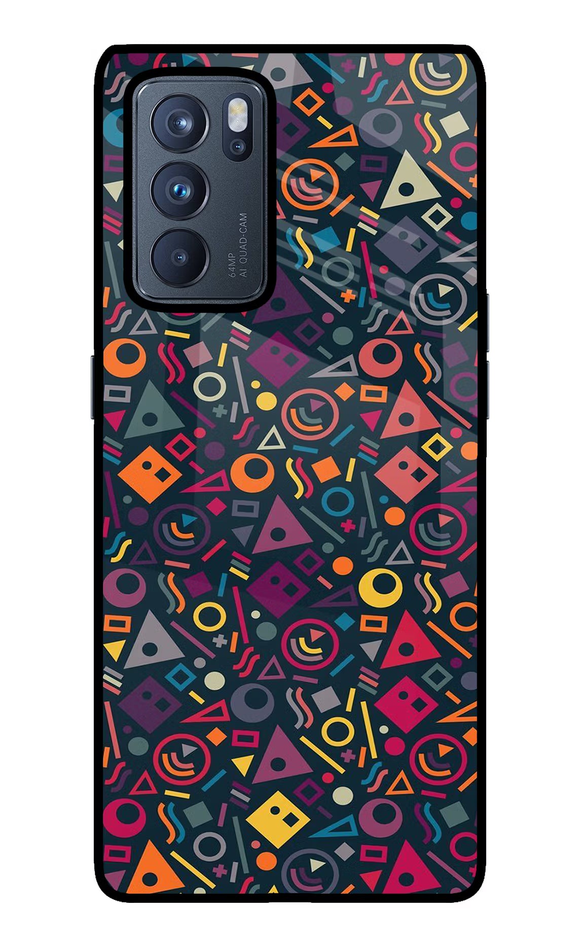 Geometric Abstract Oppo Reno6 Pro 5G Glass Case - Geometric Abstract Oppo Reno6 Pro 5G Glass Case Geometric Abstract Oppo Reno6 Pro 5G Glass Case