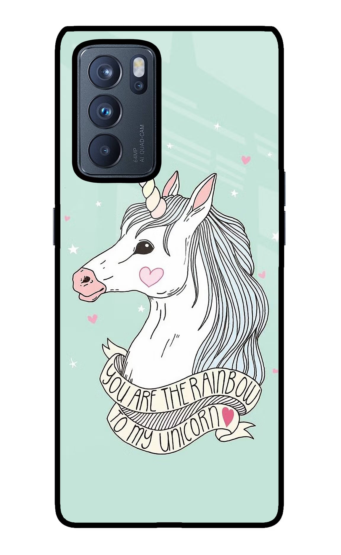 Unicorn Wallpaper Oppo Reno6 Pro 5G Back Cover - Unicorn Wallpaper Oppo Reno6 Pro 5G Glass Case Back Cover by Casekaro Unicorn Wallpaper Oppo Reno6 Pro 5G Glass Case Back Cover by Casekaro