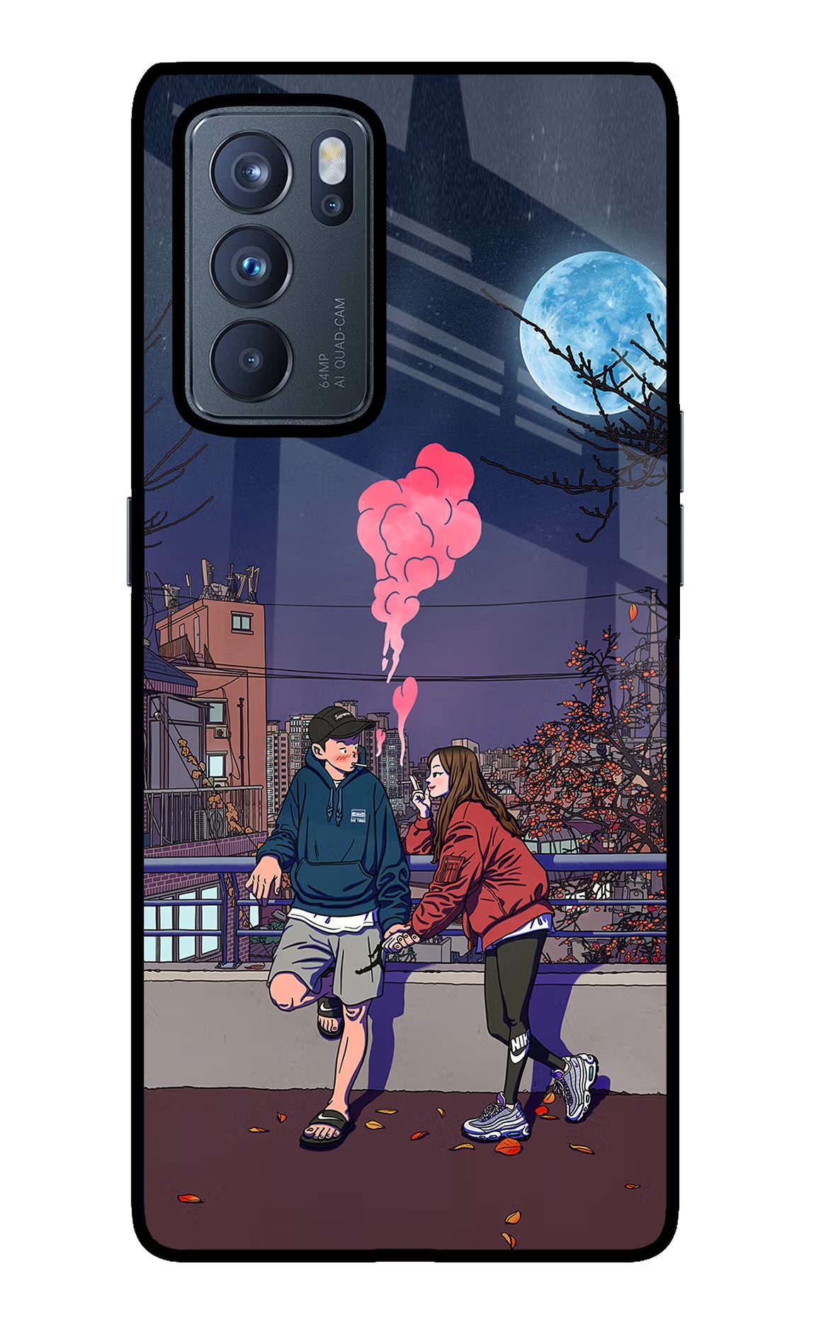 Chilling Couple Oppo Reno6 Pro 5G Glass Case - Chilling Couple Oppo Reno6 Pro 5G Glass Case Chilling Couple Oppo Reno6 Pro 5G Glass Case
