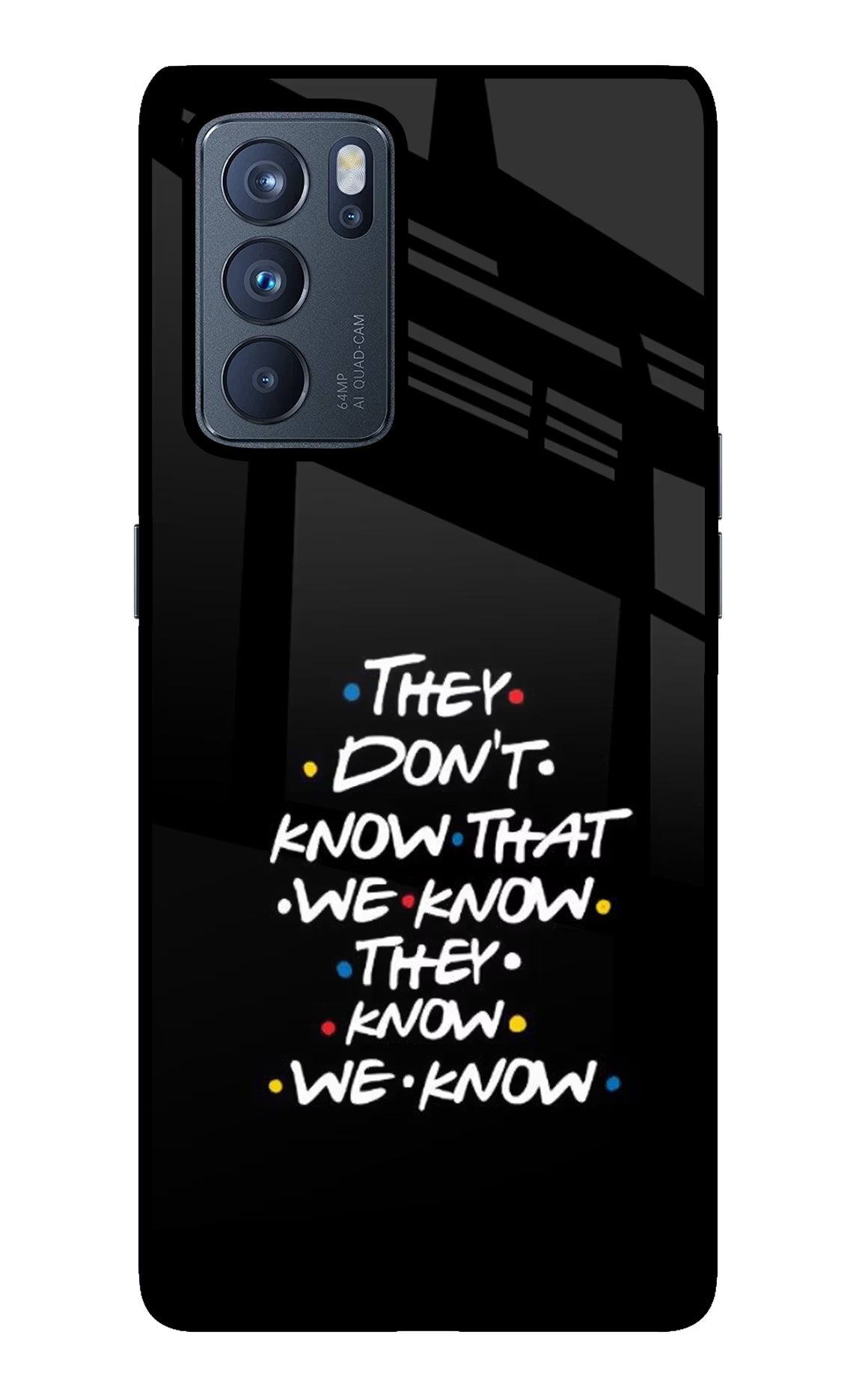 FRIENDS Dialogue Oppo Reno6 Pro 5G Back Cover - FRIENDS Dialogue Oppo Reno6 Pro 5G Glass Case Back Cover by Casekaro FRIENDS Dialogue Oppo Reno6 Pro 5G Glass Case Back Cover by Casekaro