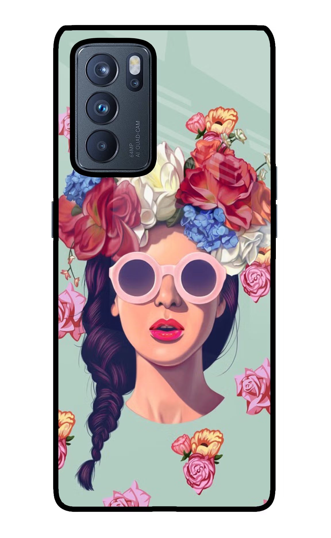 Pretty Girl Oppo Reno6 Pro 5G Back Cover - Pretty Girl Oppo Reno6 Pro 5G Glass Case Back Cover by Casekaro Pretty Girl Oppo Reno6 Pro 5G Glass Case Back Cover by Casekaro