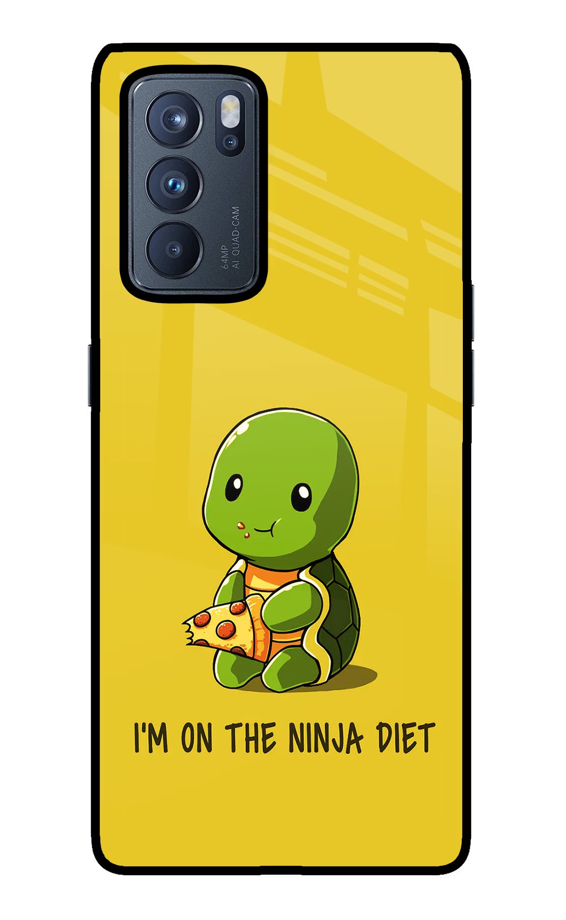 I'm on Ninja Diet Oppo Reno6 Pro 5G Back Cover - I'm on Ninja Diet Oppo Reno6 Pro 5G Glass Case Back Cover by Casekaro I'm on Ninja Diet Oppo Reno6 Pro 5G Glass Case Back Cover by Casekaro