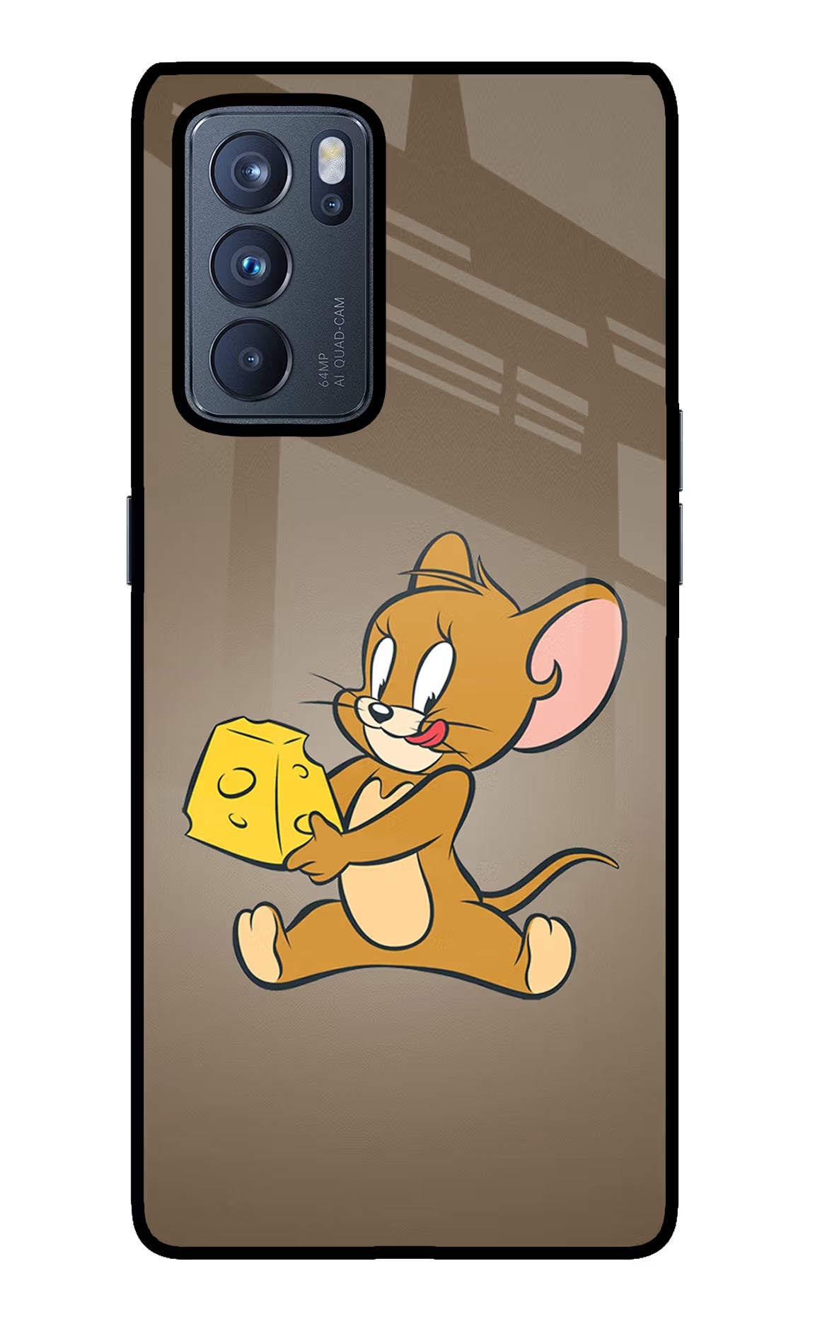 Jerry Oppo Reno6 Pro 5G Back Cover - Jerry Oppo Reno6 Pro 5G Glass Case Back Cover by Casekaro Jerry Oppo Reno6 Pro 5G Glass Case Back Cover by Casekaro