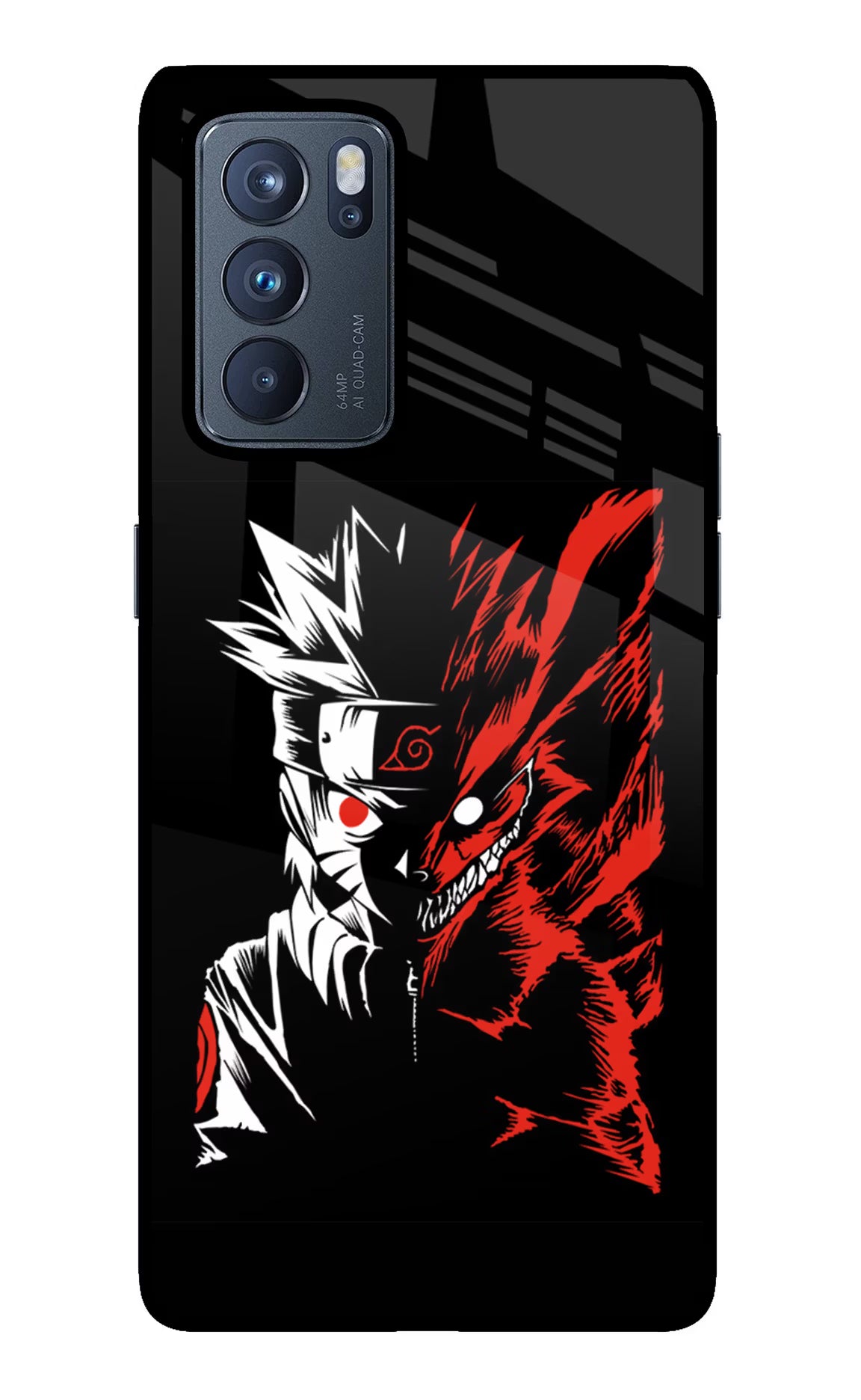 Naruto Two Face Oppo Reno6 Pro 5G Back Cover - Naruto Two Face Oppo Reno6 Pro 5G Glass Case Back Cover by Casekaro Naruto Two Face Oppo Reno6 Pro 5G Glass Case Back Cover by Casekaro