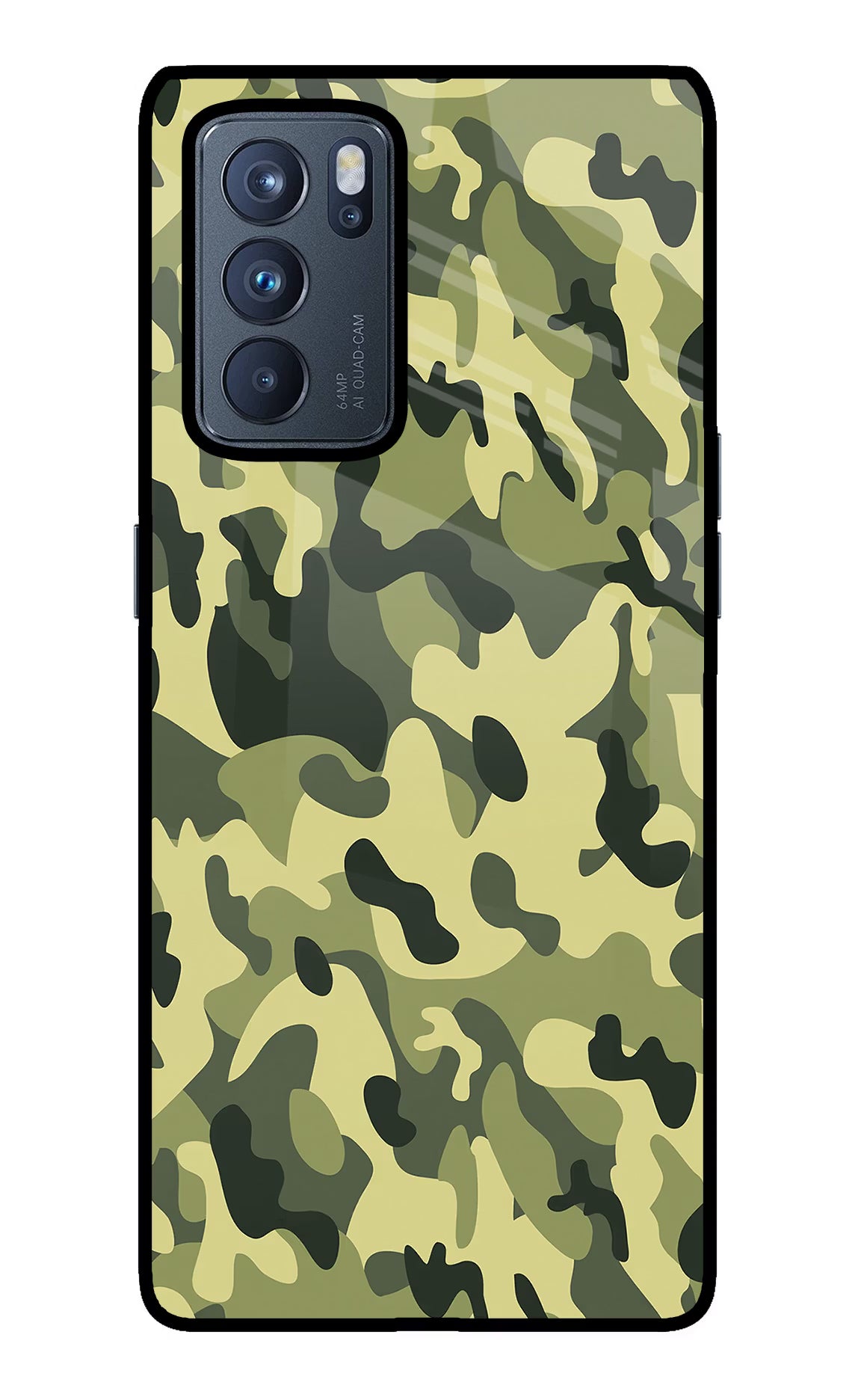 Camouflage Oppo Reno6 Pro 5G Glass Case - Camouflage Oppo Reno6 Pro 5G Glass Case Camouflage Oppo Reno6 Pro 5G Glass Case