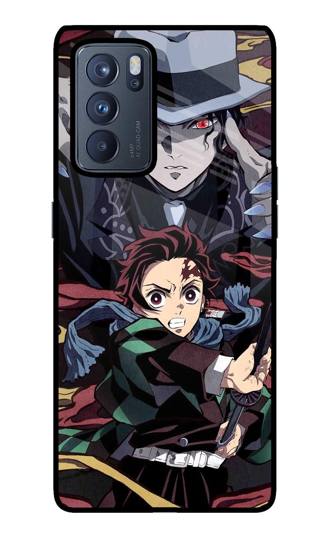 Demon Slayer Oppo Reno6 Pro 5G Glass Case - Demon Slayer Oppo Reno6 Pro 5G Glass Case Demon Slayer Oppo Reno6 Pro 5G Glass Case