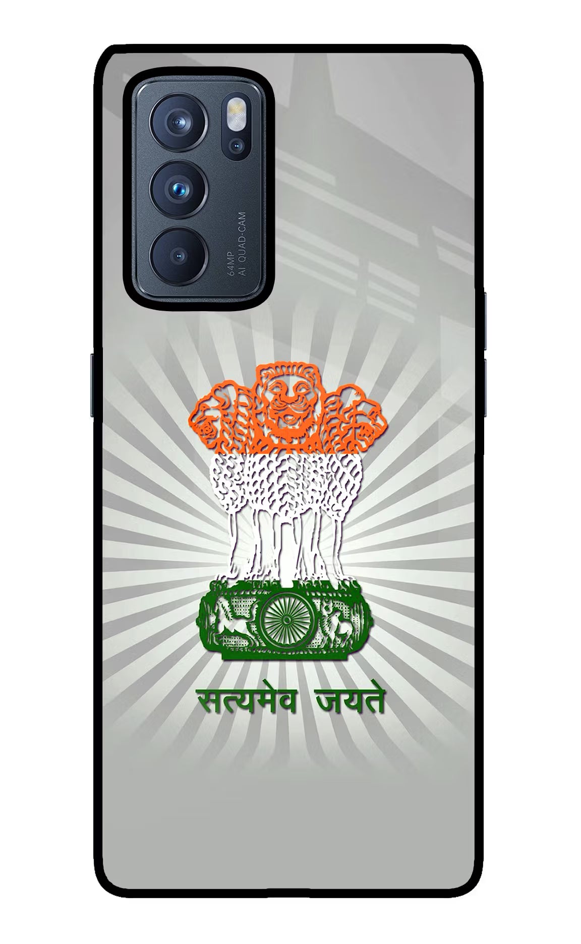 Satyamev Jayate Art Oppo Reno6 Pro 5G Glass Case - Satyamev Jayate Art Oppo Reno6 Pro 5G Glass Case Satyamev Jayate Art Oppo Reno6 Pro 5G Glass Case