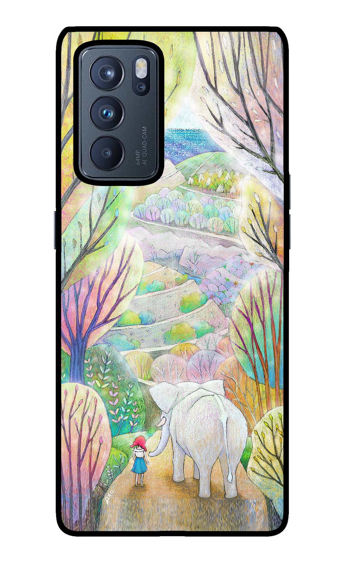 Nature Painting Oppo Reno6 Pro 5G Back Cover - Nature Painting Oppo Reno6 Pro 5G Glass Case Back Cover by Casekaro Nature Painting Oppo Reno6 Pro 5G Glass Case Back Cover by Casekaro