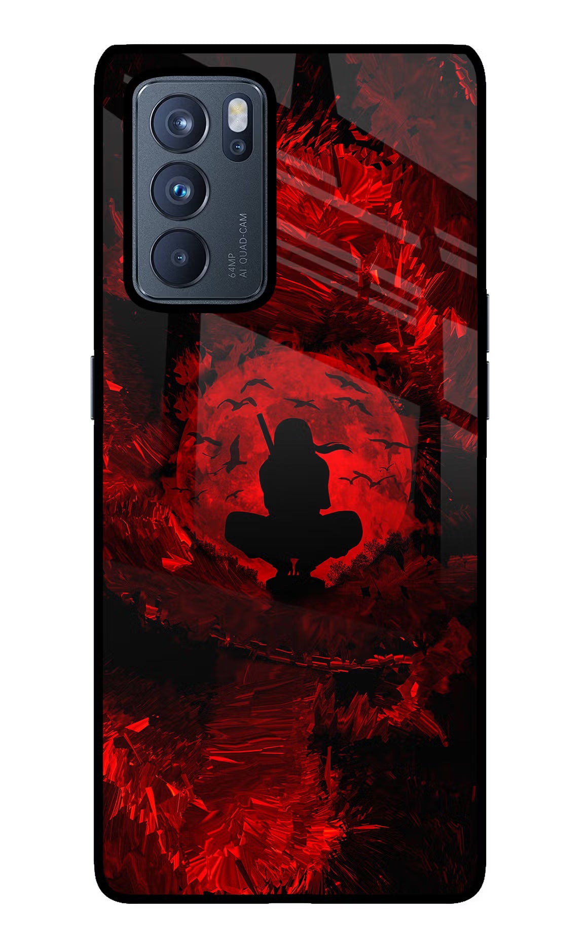 Itachi Uchiha Oppo Reno6 Pro 5G Back Cover - Itachi Uchiha Oppo Reno6 Pro 5G Glass Case Back Cover by Casekaro Itachi Uchiha Oppo Reno6 Pro 5G Glass Case Back Cover by Casekaro