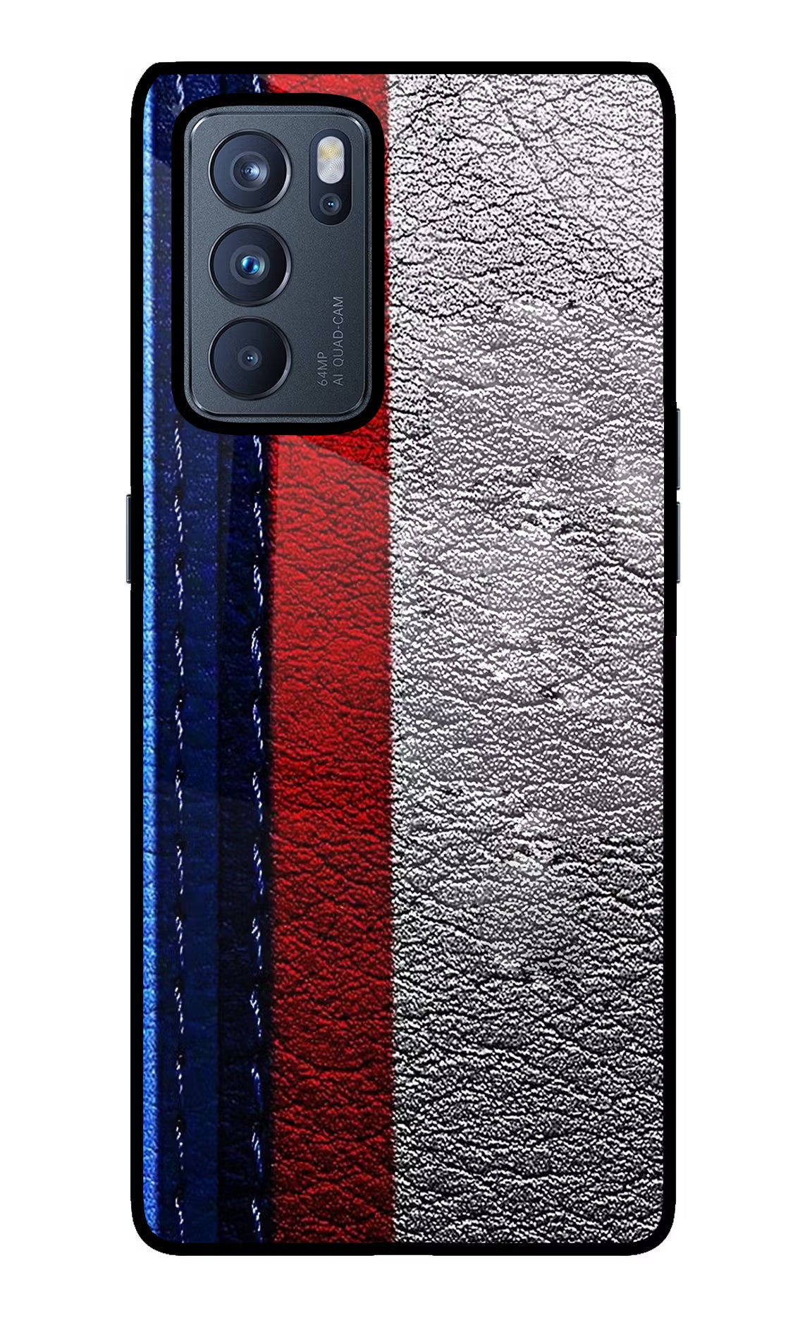 BMW Stripes Oppo Reno6 Pro 5G Back Cover - BMW Stripes Oppo Reno6 Pro 5G Glass Case Back Cover by Casekaro BMW Stripes Oppo Reno6 Pro 5G Glass Case Back Cover by Casekaro