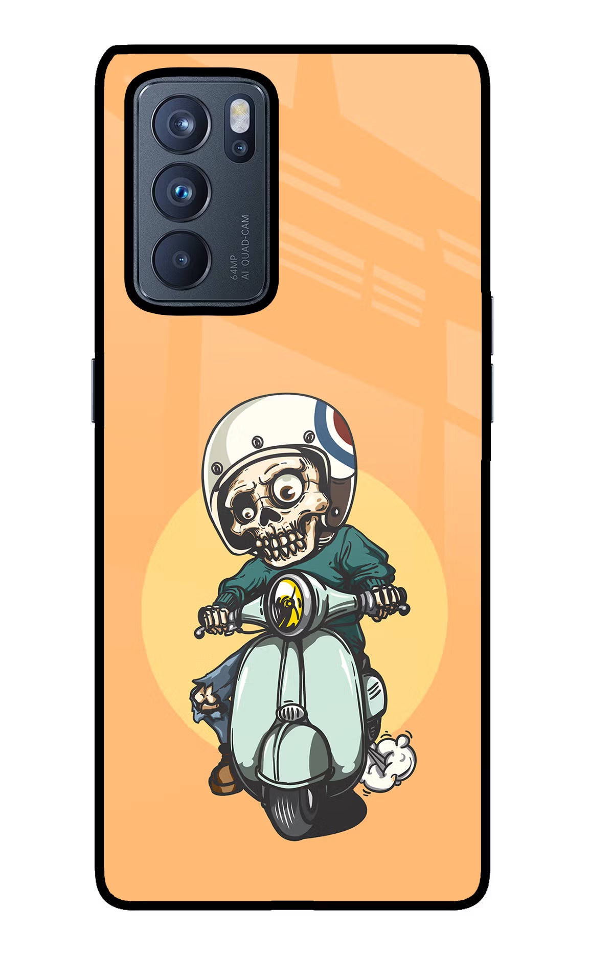 Undead Biker Oppo Reno6 Pro 5G Glass Case - Undead Biker Oppo Reno6 Pro 5G Glass Case Undead Biker Oppo Reno6 Pro 5G Glass Case
