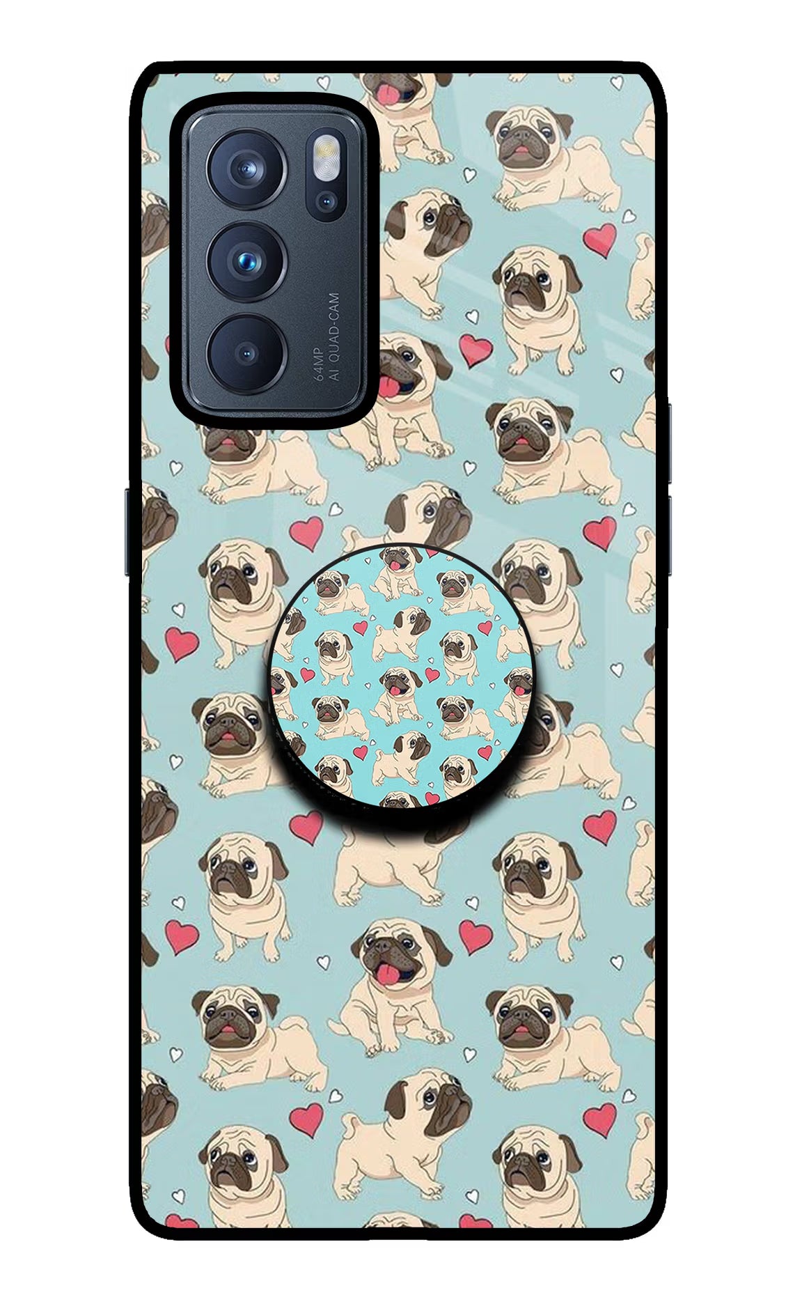 Pug Dog Oppo Reno6 Pro 5G Glass Case - Pug Dog Oppo Reno6 Pro 5G Glass Case Pug Dog Oppo Reno6 Pro 5G Glass Case