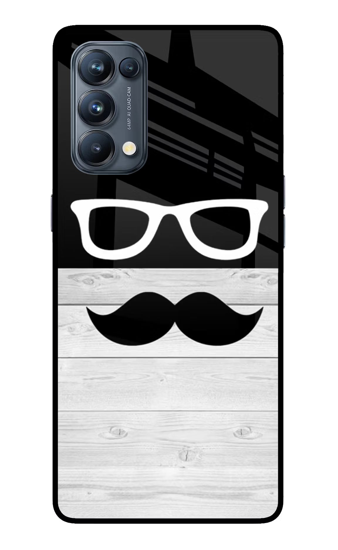 Mustache Oppo Reno5 Pro 5G Glass Case - Mustache Oppo Reno5 Pro 5G Glass Case Mustache Oppo Reno5 Pro 5G Glass Case