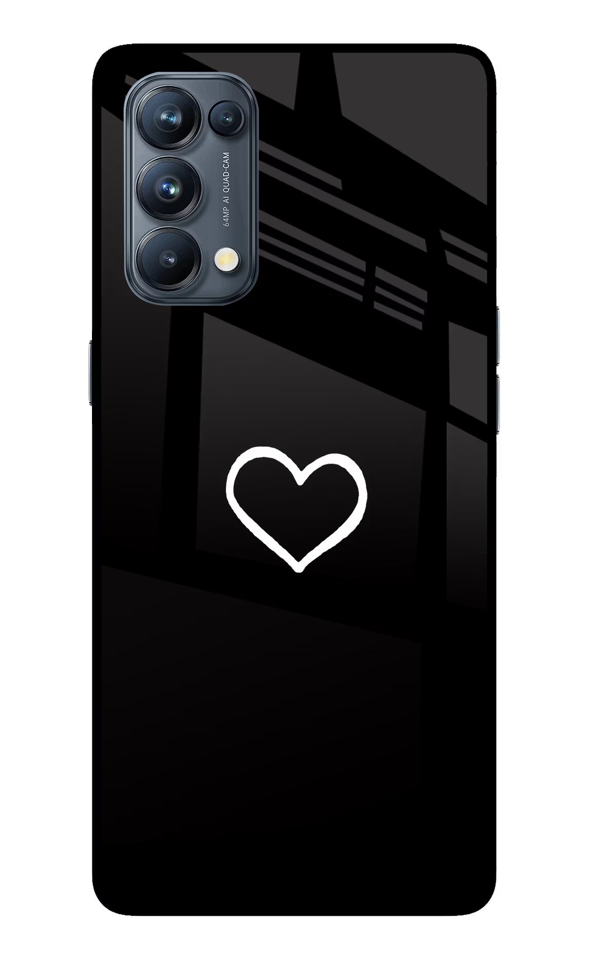 Heart Oppo Reno5 Pro 5G Back Cover - Heart Oppo Reno5 Pro 5G Glass Case Back Cover by Casekaro Heart Oppo Reno5 Pro 5G Glass Case Back Cover by Casekaro
