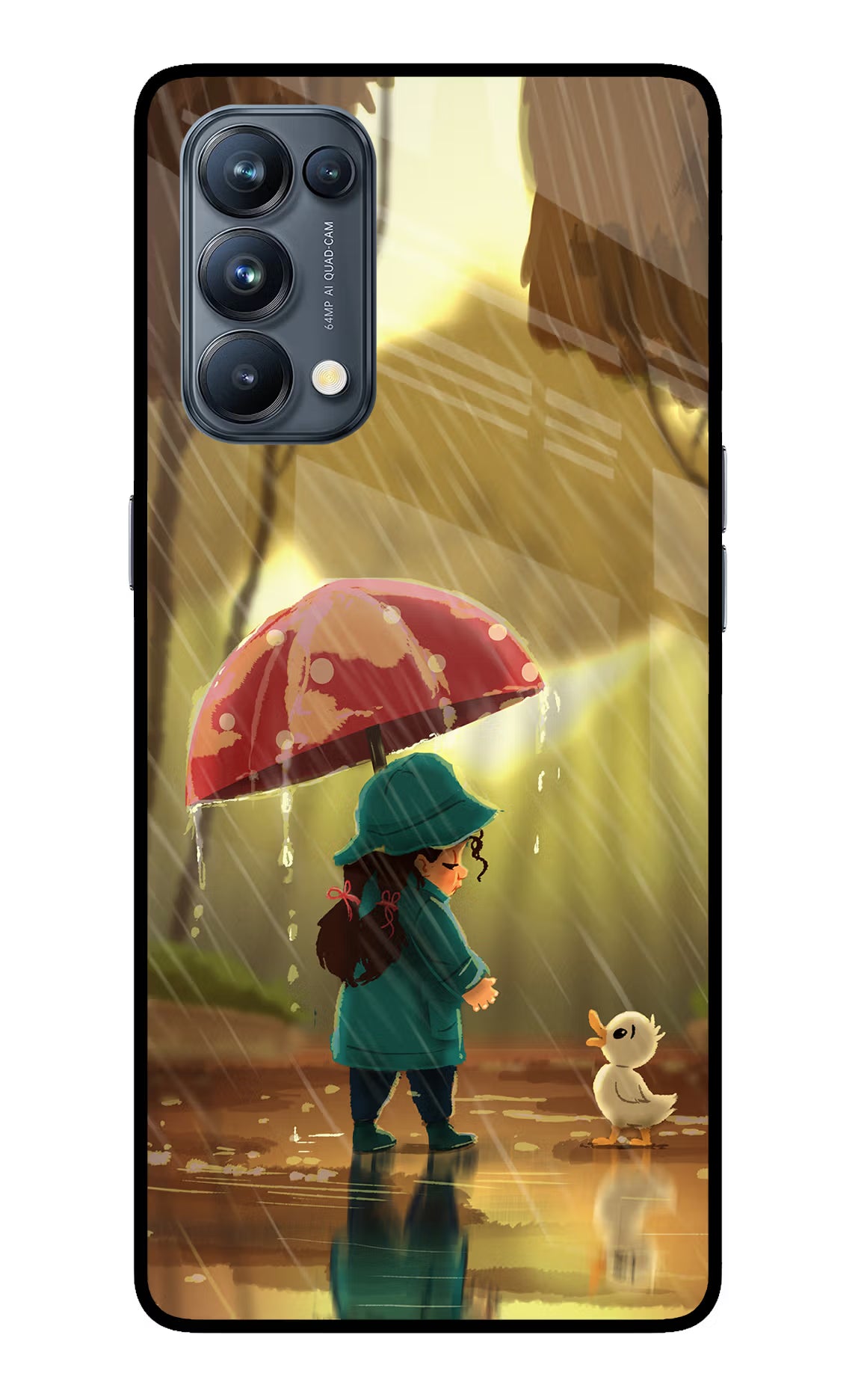 Rainy Day Oppo Reno5 Pro 5G Back Cover - Rainy Day Oppo Reno5 Pro 5G Glass Case Back Cover by Casekaro Rainy Day Oppo Reno5 Pro 5G Glass Case Back Cover by Casekaro