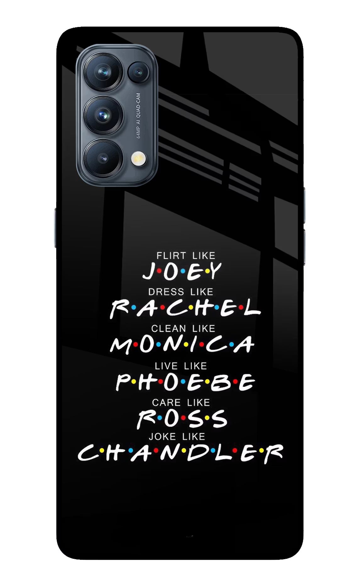 FRIENDS Character Oppo Reno5 Pro 5G Glass Case - FRIENDS Character Oppo Reno5 Pro 5G Glass Case FRIENDS Character Oppo Reno5 Pro 5G Glass Case