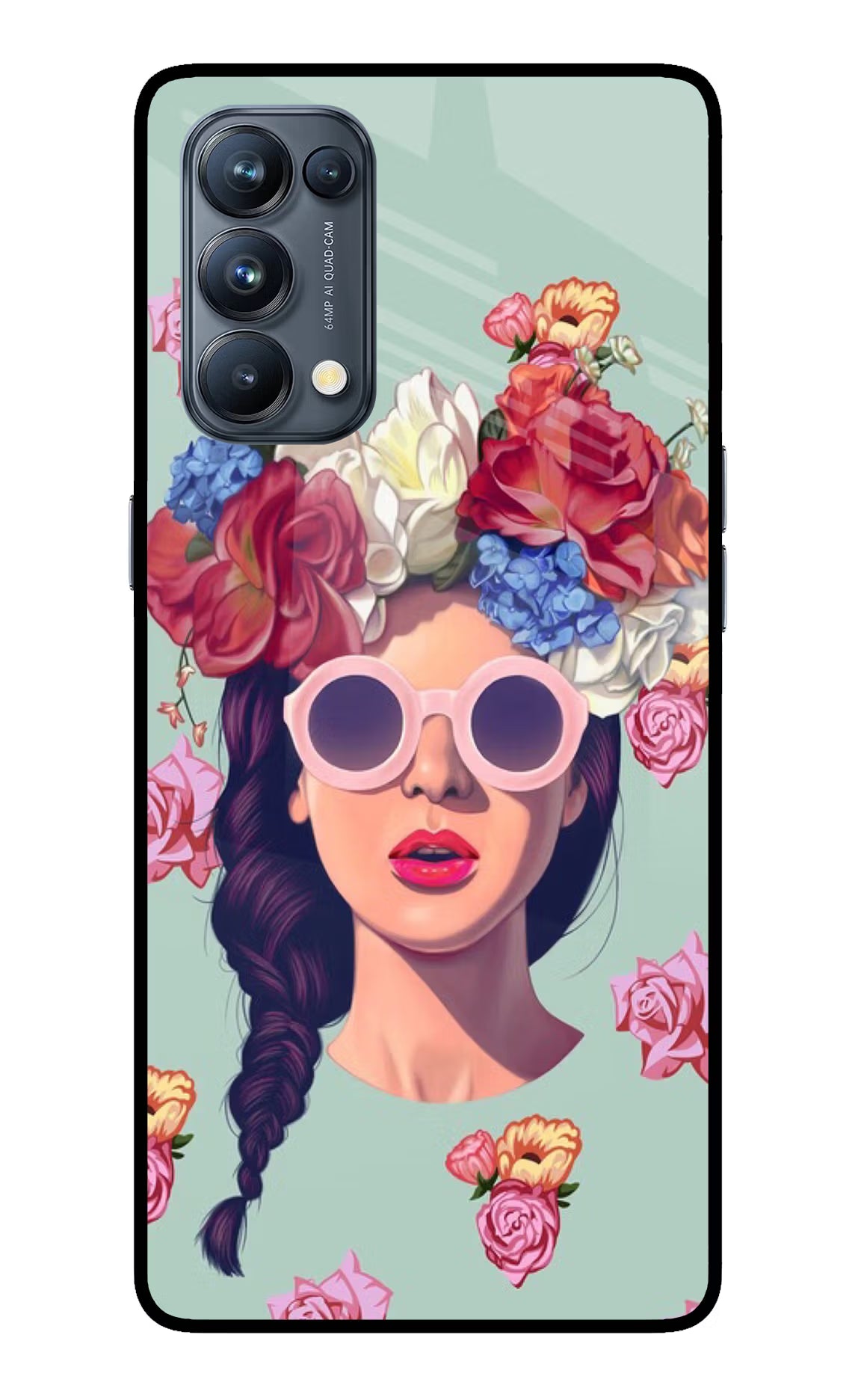 Pretty Girl Oppo Reno5 Pro 5G Back Cover - Pretty Girl Oppo Reno5 Pro 5G Glass Case Back Cover by Casekaro Pretty Girl Oppo Reno5 Pro 5G Glass Case Back Cover by Casekaro