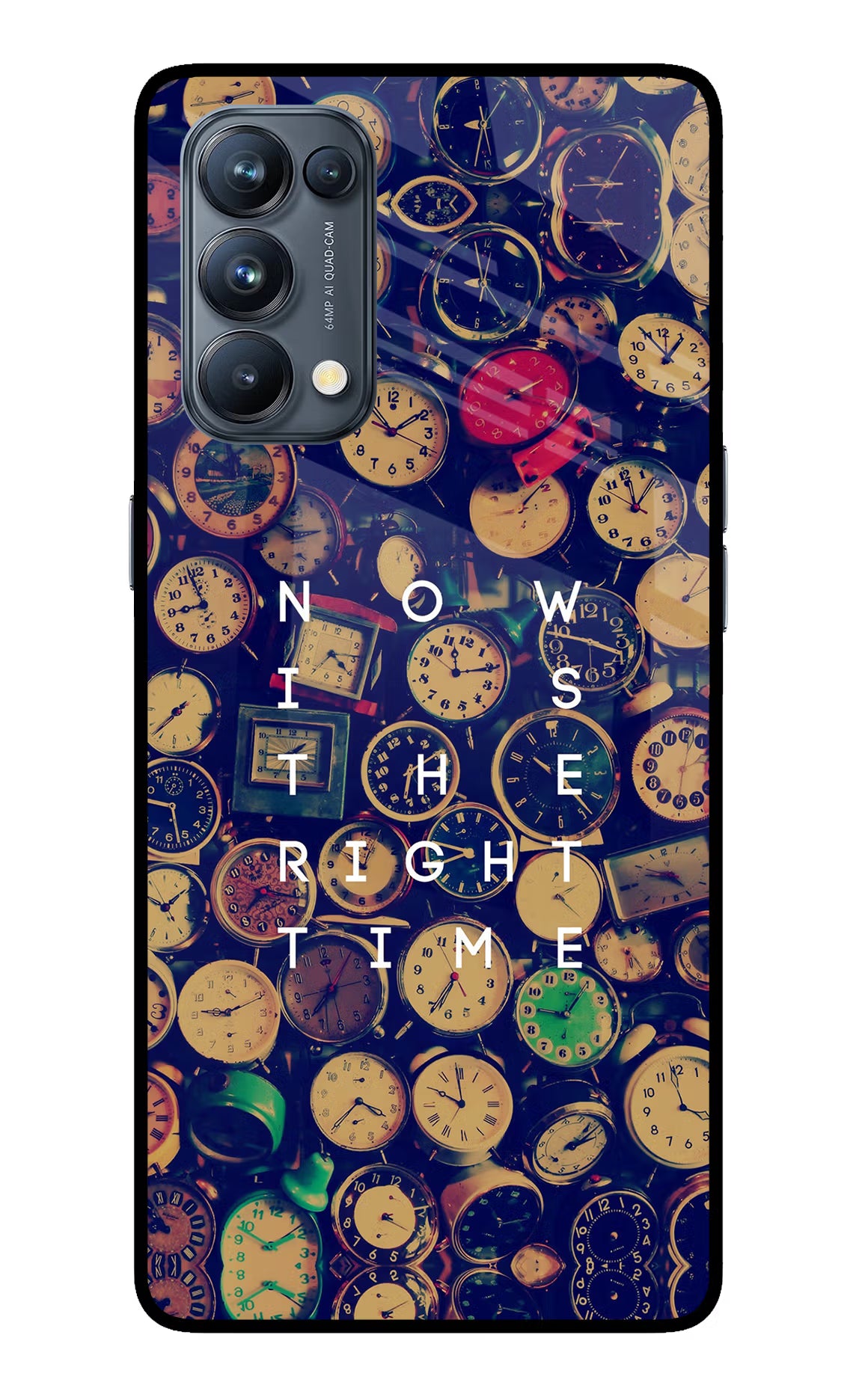 Now is the Right Time Quote Oppo Reno5 Pro 5G Back Cover - Now is the Right Time Quote Oppo Reno5 Pro 5G Glass Case Back Cover by Casekaro Now is the Right Time Quote Oppo Reno5 Pro 5G Glass Case Back Cover by Casekaro