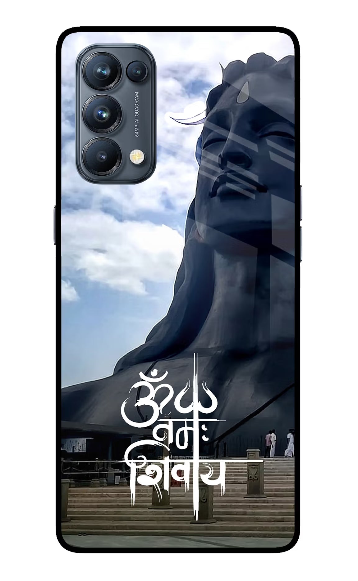 Om Namah Shivay Oppo Reno5 Pro 5G Back Cover - Om Namah Shivay Oppo Reno5 Pro 5G Glass Case Back Cover by Casekaro Om Namah Shivay Oppo Reno5 Pro 5G Glass Case Back Cover by Casekaro