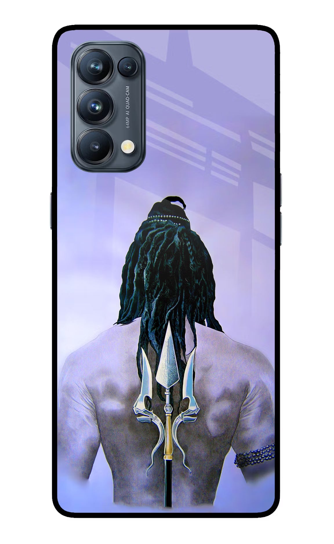 Shiva Oppo Reno5 Pro 5G Back Cover - Shiva Oppo Reno5 Pro 5G Glass Case Back Cover by Casekaro Shiva Oppo Reno5 Pro 5G Glass Case Back Cover by Casekaro