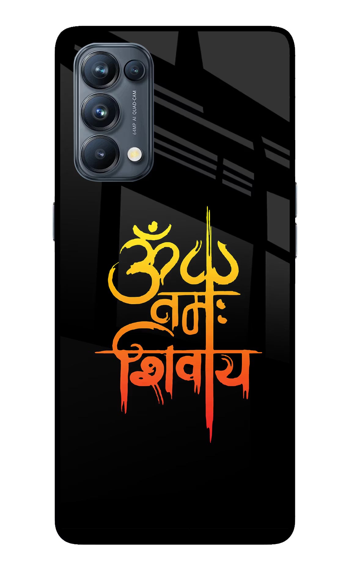 Om Namah Shivay Oppo Reno5 Pro 5G Back Cover - Om Namah Shivay Oppo Reno5 Pro 5G Glass Case Back Cover by Casekaro Om Namah Shivay Oppo Reno5 Pro 5G Glass Case Back Cover by Casekaro