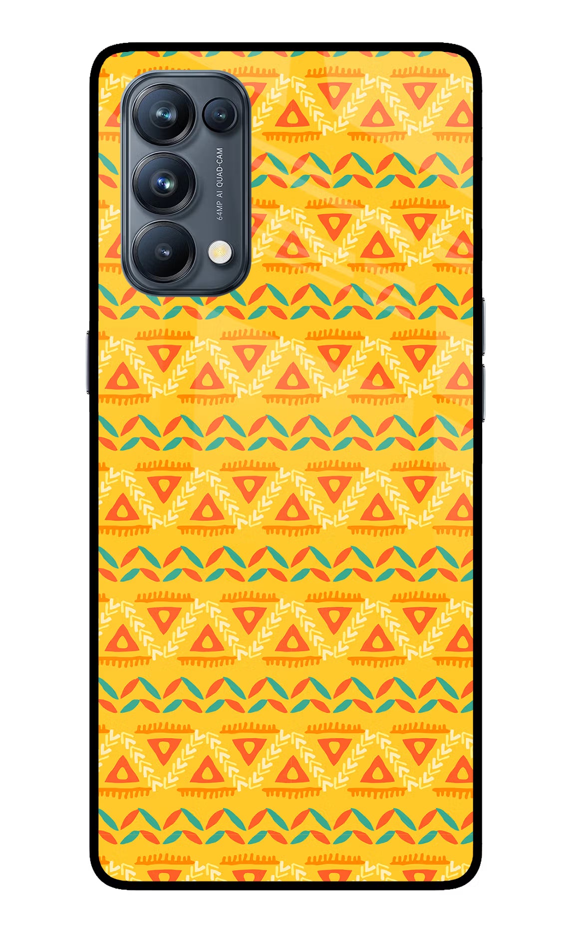 Tribal Pattern Oppo Reno5 Pro 5G Back Cover - Tribal Pattern Oppo Reno5 Pro 5G Glass Case Back Cover by Casekaro Tribal Pattern Oppo Reno5 Pro 5G Glass Case Back Cover by Casekaro
