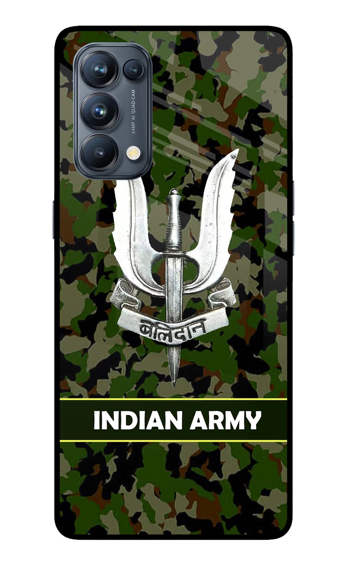 Balidan Indian Logo Oppo Reno5 Pro 5G Back Cover - Balidan Indian Logo Oppo Reno5 Pro 5G Glass Case Back Cover by Casekaro Balidan Indian Logo Oppo Reno5 Pro 5G Glass Case Back Cover by Casekaro