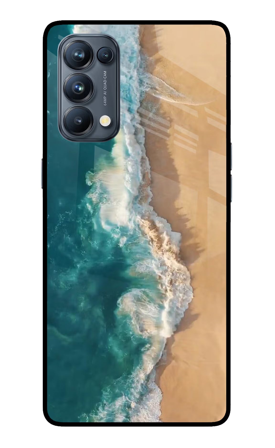 Ocean Beach Oppo Reno5 Pro 5G Back Cover - Ocean Beach Oppo Reno5 Pro 5G Glass Case Back Cover by Casekaro Ocean Beach Oppo Reno5 Pro 5G Glass Case Back Cover by Casekaro