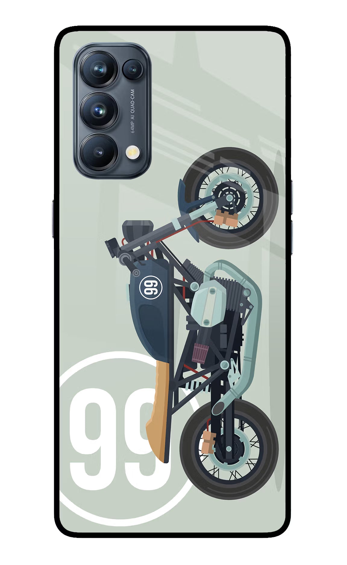 Classic Cafe Racer 99 Oppo Reno5 Pro 5G Glass Case - Classic Cafe Racer 99 Oppo Reno5 Pro 5G Glass Case Classic Cafe Racer 99 Oppo Reno5 Pro 5G Glass Case
