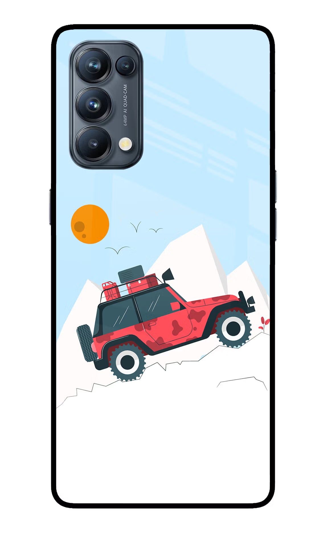 Mountain Trail Beast Oppo Reno5 Pro 5G Back Cover - Mountain Trail Beast Oppo Reno5 Pro 5G Glass Case Back Cover by Casekaro Mountain Trail Beast Oppo Reno5 Pro 5G Glass Case Back Cover by Casekaro