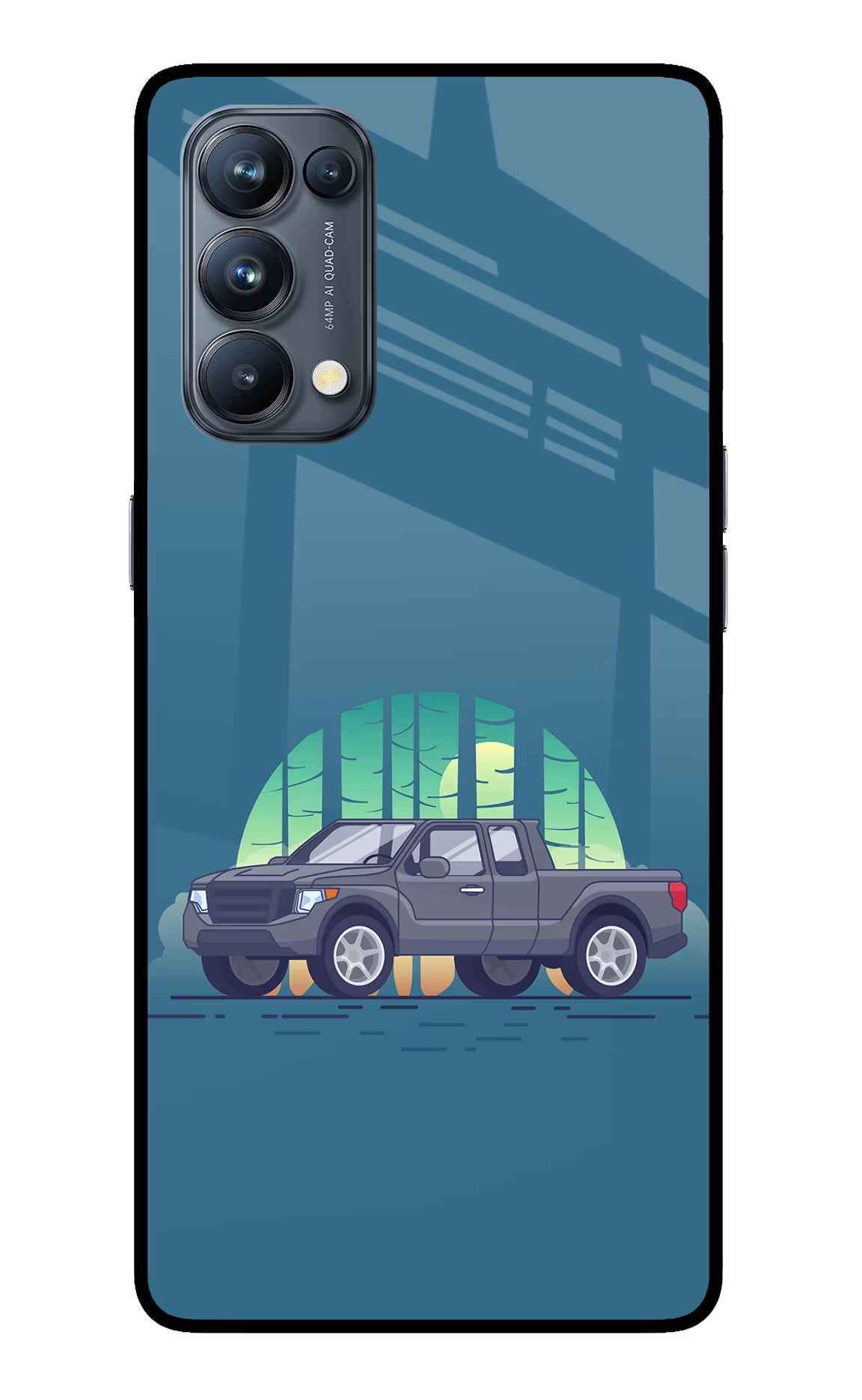 Retro Garage Vibe Oppo Reno5 Pro 5G Back Cover - Retro Garage Vibe Oppo Reno5 Pro 5G Glass Case Back Cover by Casekaro Retro Garage Vibe Oppo Reno5 Pro 5G Glass Case Back Cover by Casekaro
