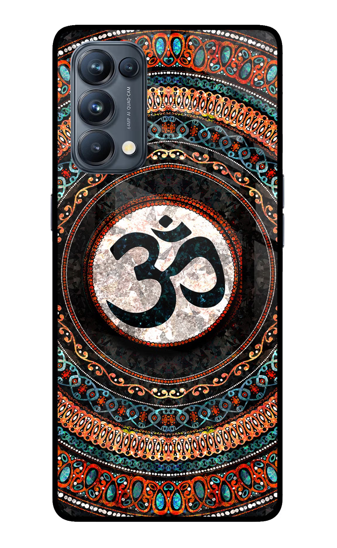 Om Culture Oppo Reno5 Pro 5G Glass Case - Om Culture Oppo Reno5 Pro 5G Glass Case Om Culture Oppo Reno5 Pro 5G Glass Case