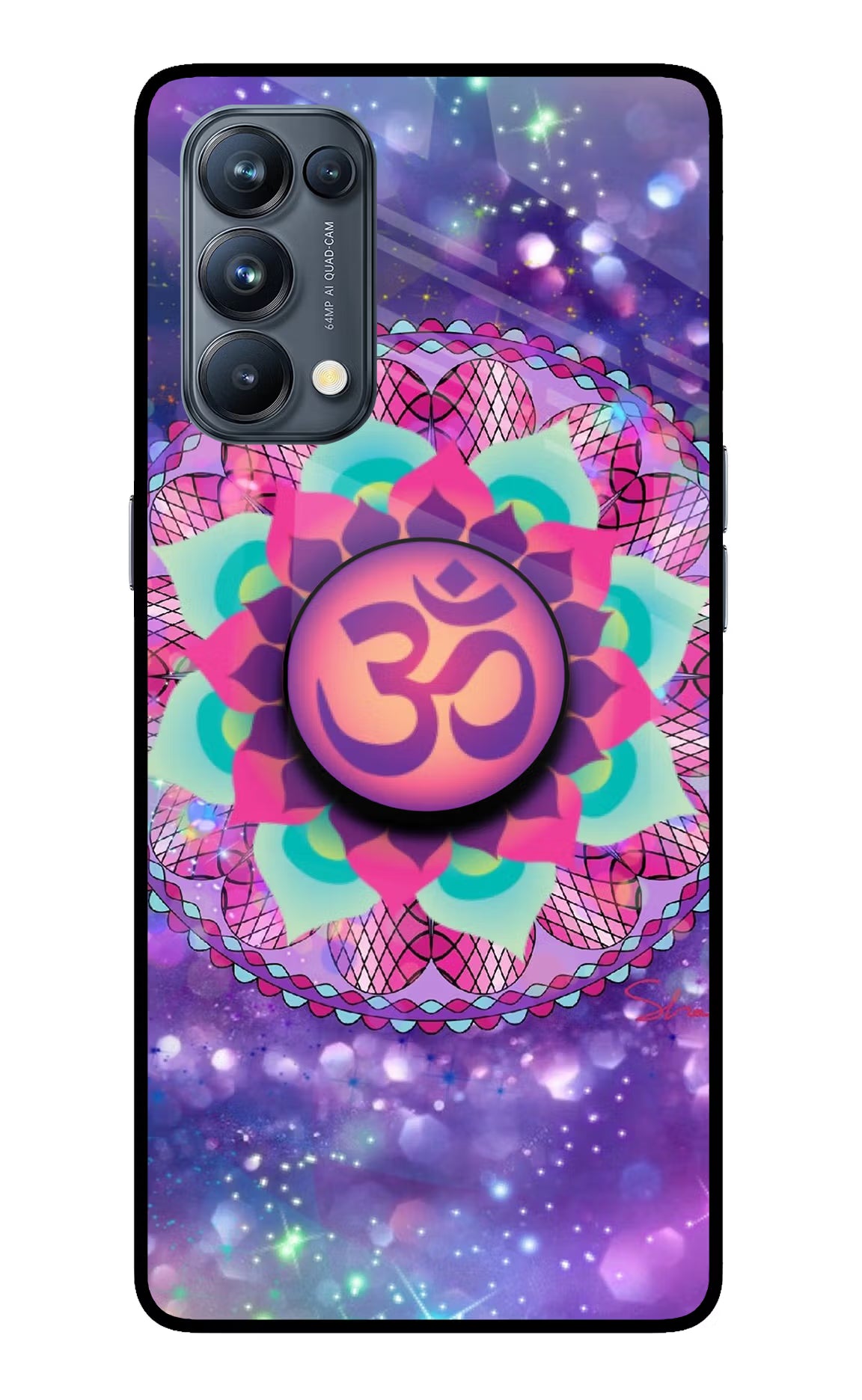 Om Purple Oppo Reno5 Pro 5G Pop Case - Om Purple Oppo Reno5 Pro 5G Pop Case by Casekaro Om Purple Oppo Reno5 Pro 5G Pop Case by Casekaro