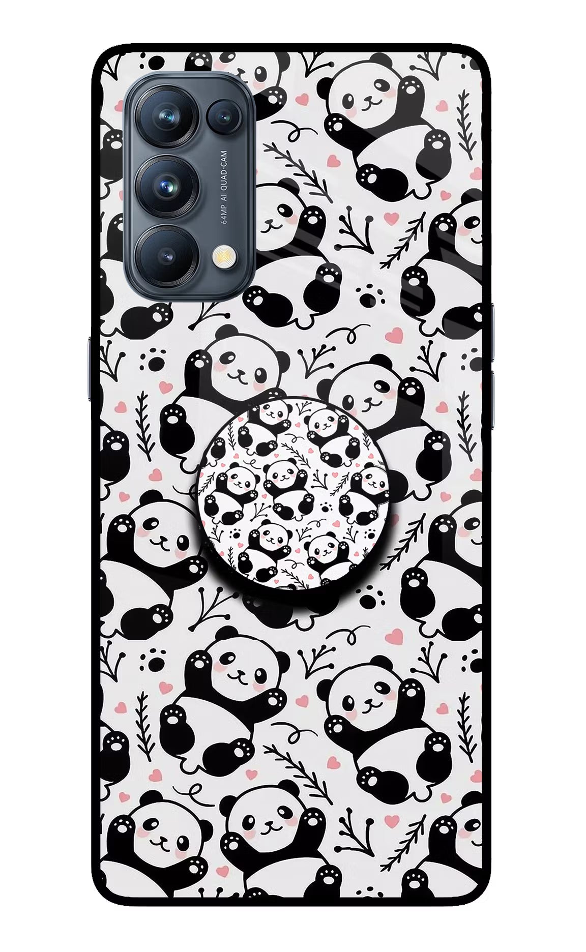 Cute Panda Oppo Reno5 Pro 5G Pop Case - Cute Panda Oppo Reno5 Pro 5G Pop Case by Casekaro Cute Panda Oppo Reno5 Pro 5G Pop Case by Casekaro